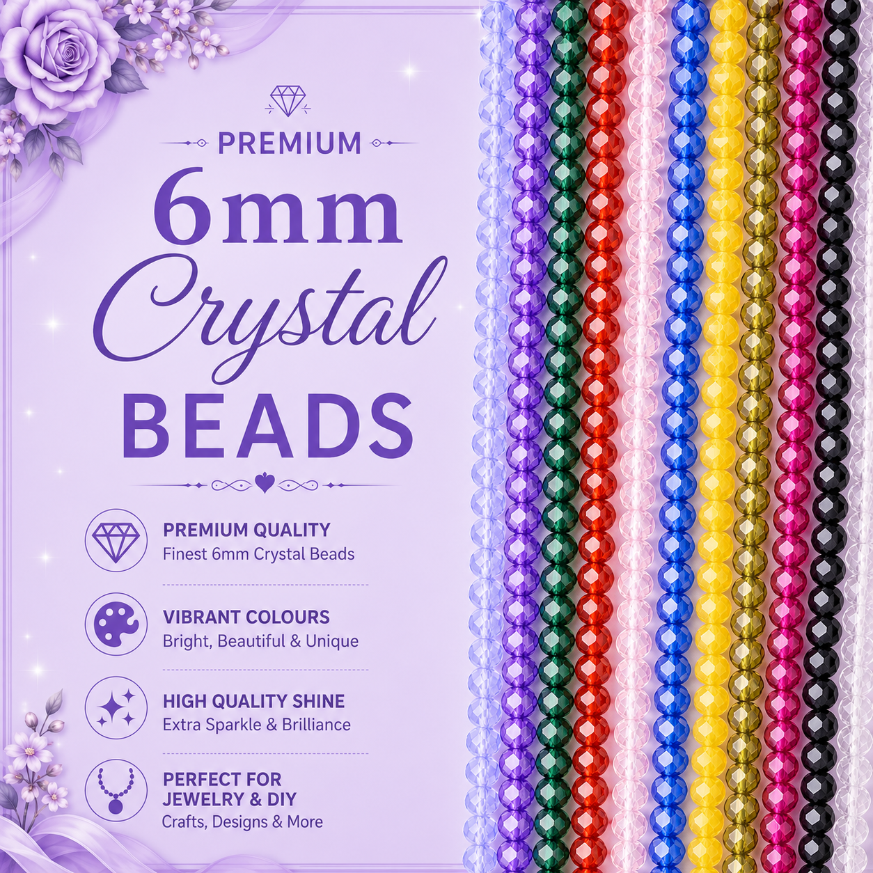 Crystal Beads 6mm