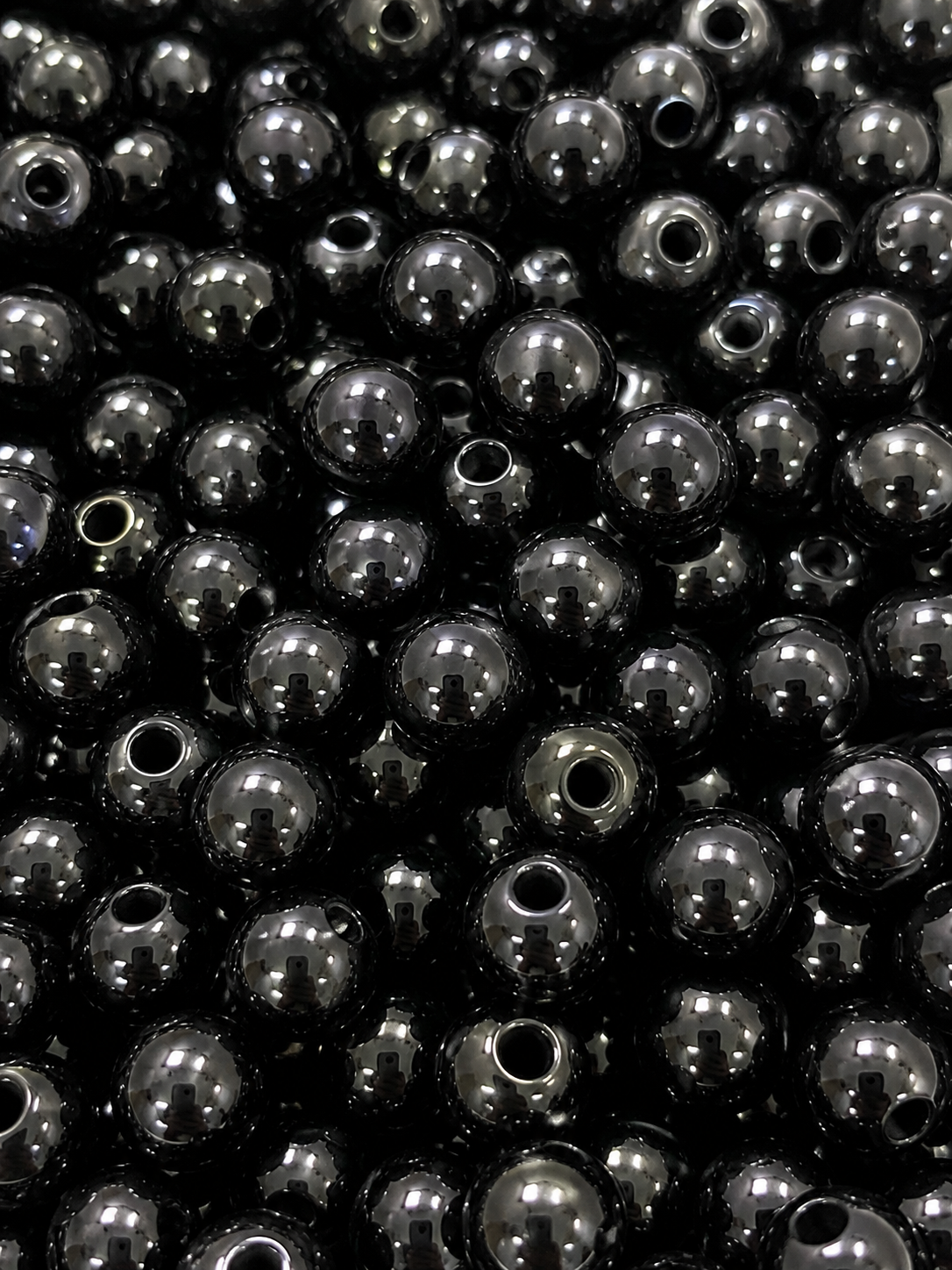 Plastic Beads Black All sizes Collection