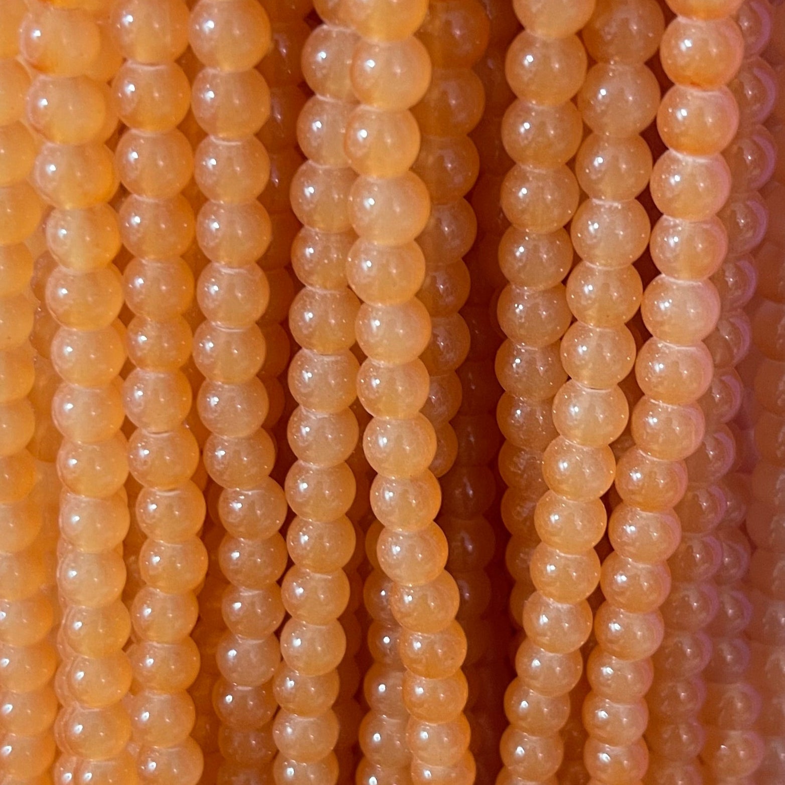 Plane glass beads 6mm