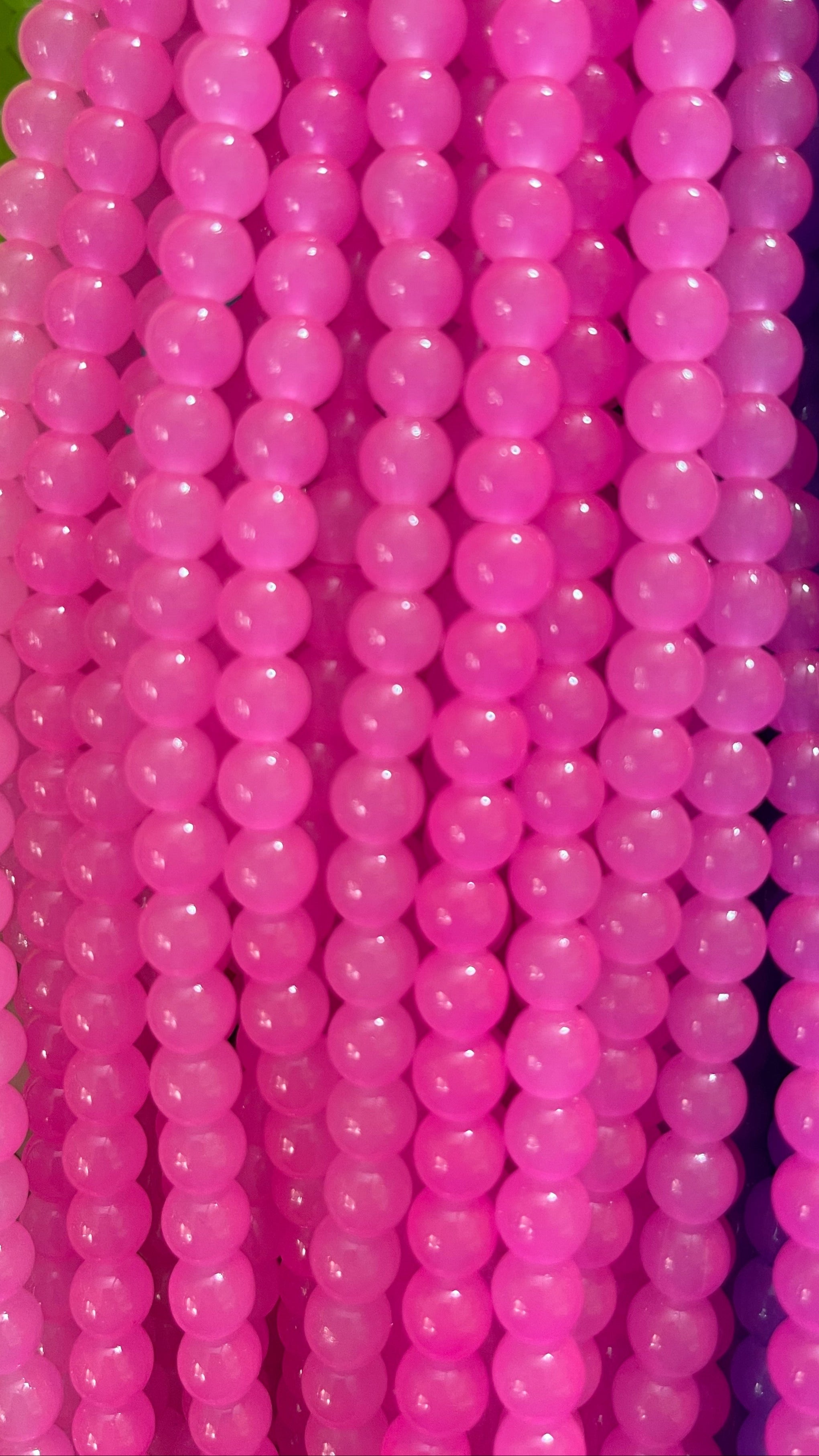 Plane glass beads 8mm