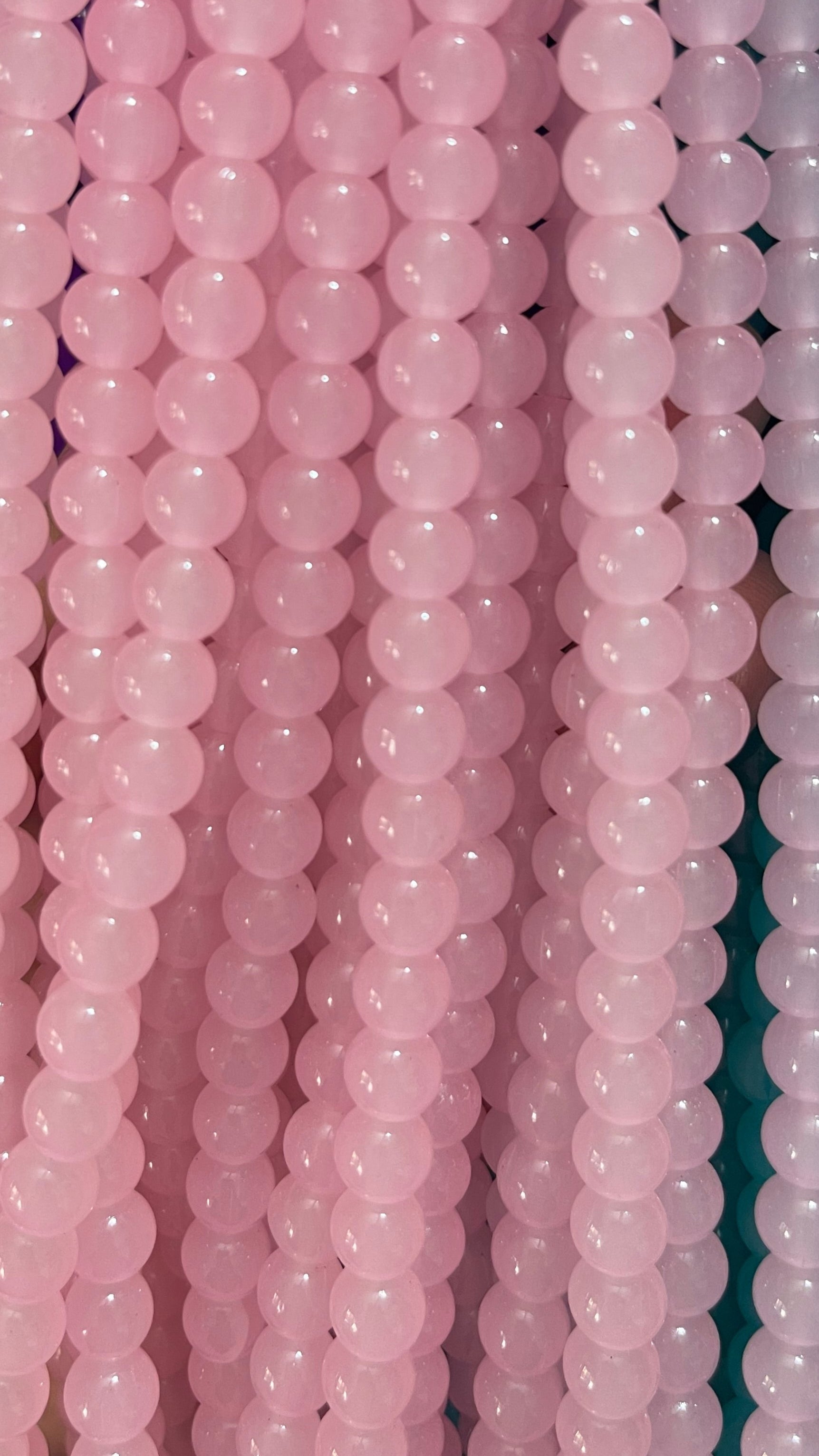 Plane glass beads 8mm