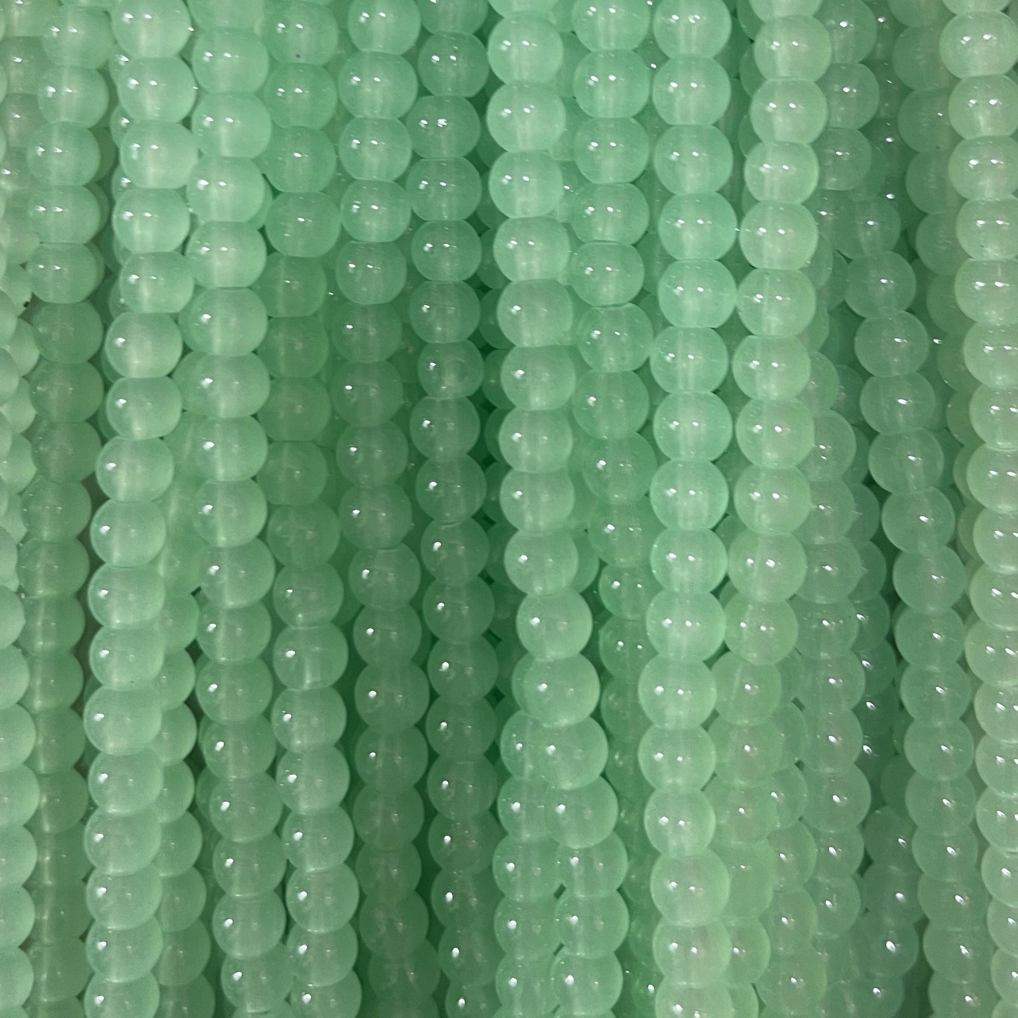 Plane glass beads 6mm