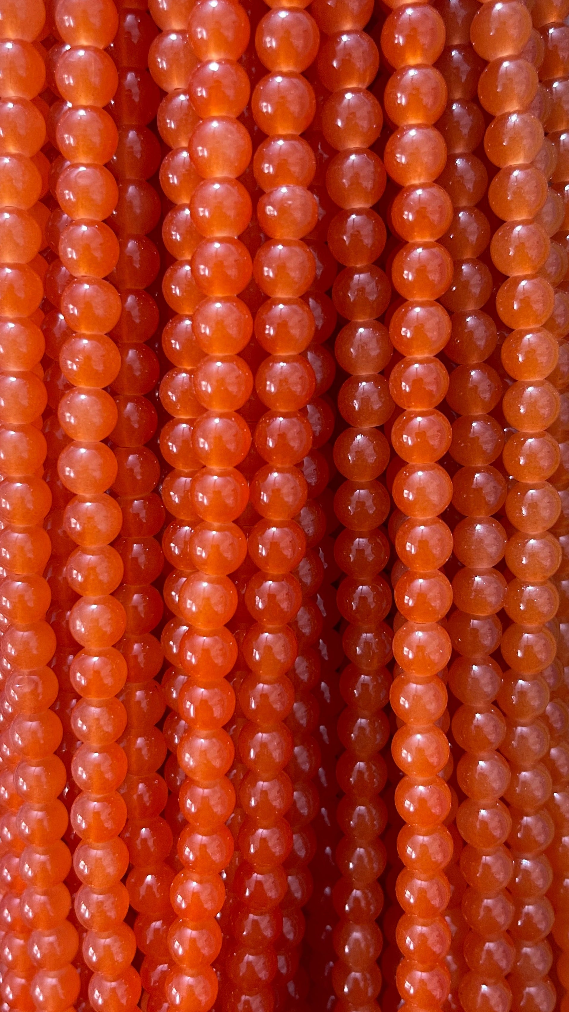 Plane glass beads 8mm