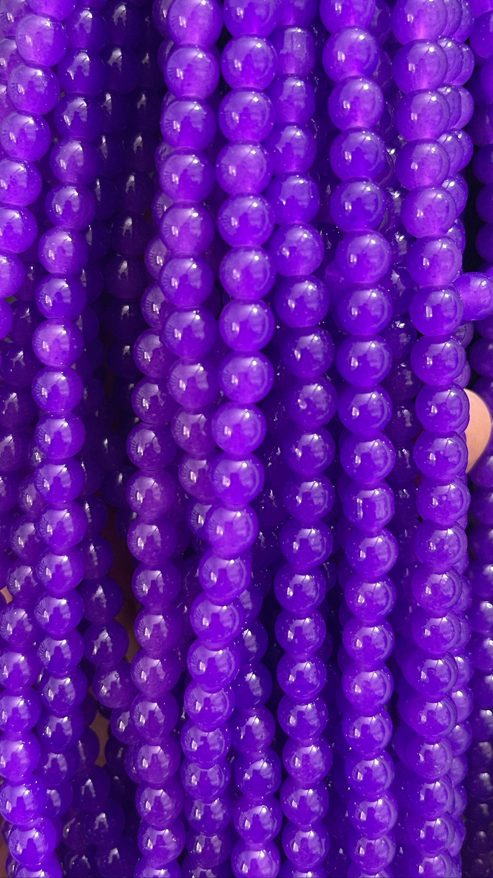 Plane glass beads 8mm