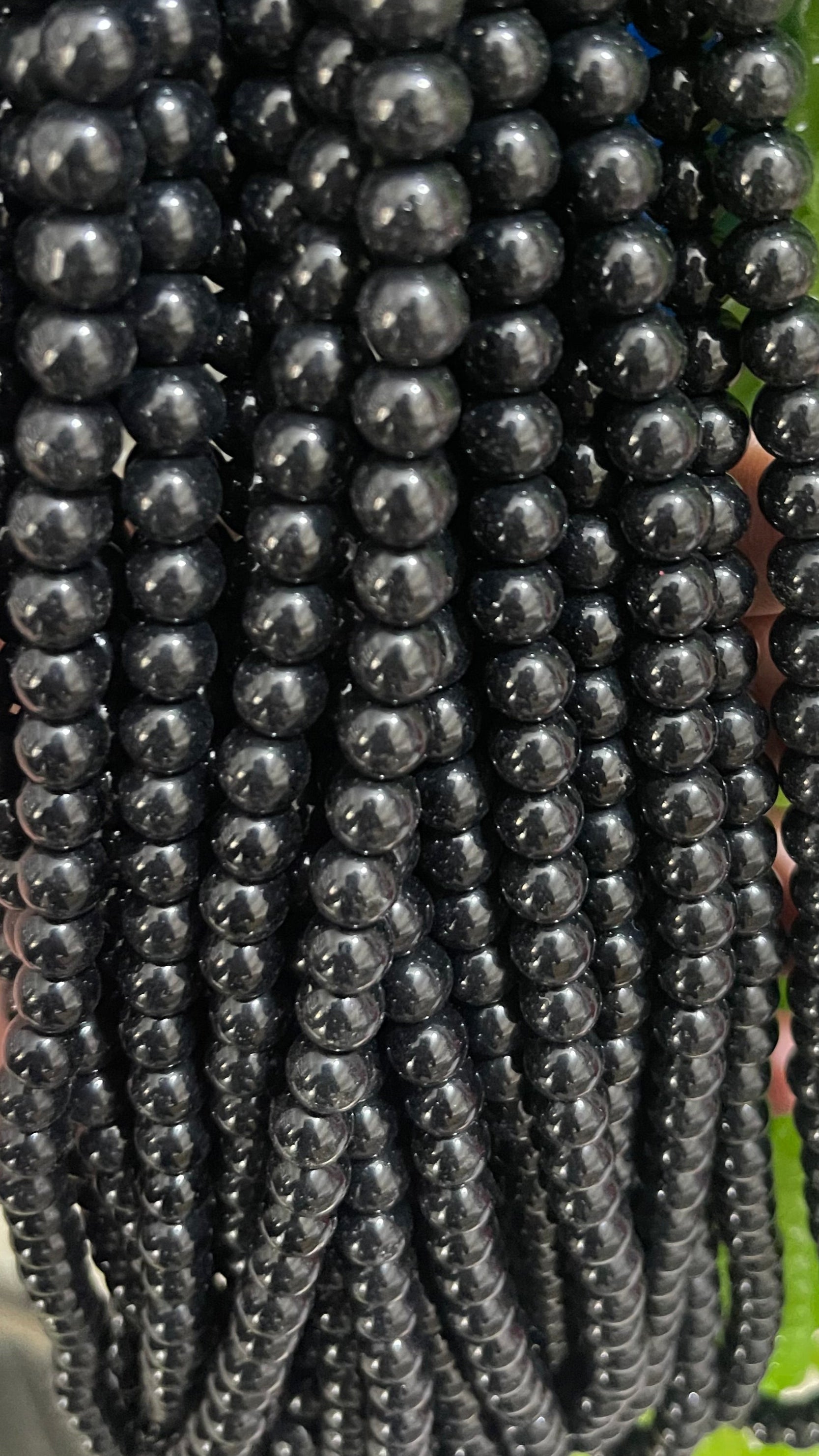 Plane glass beads 8mm