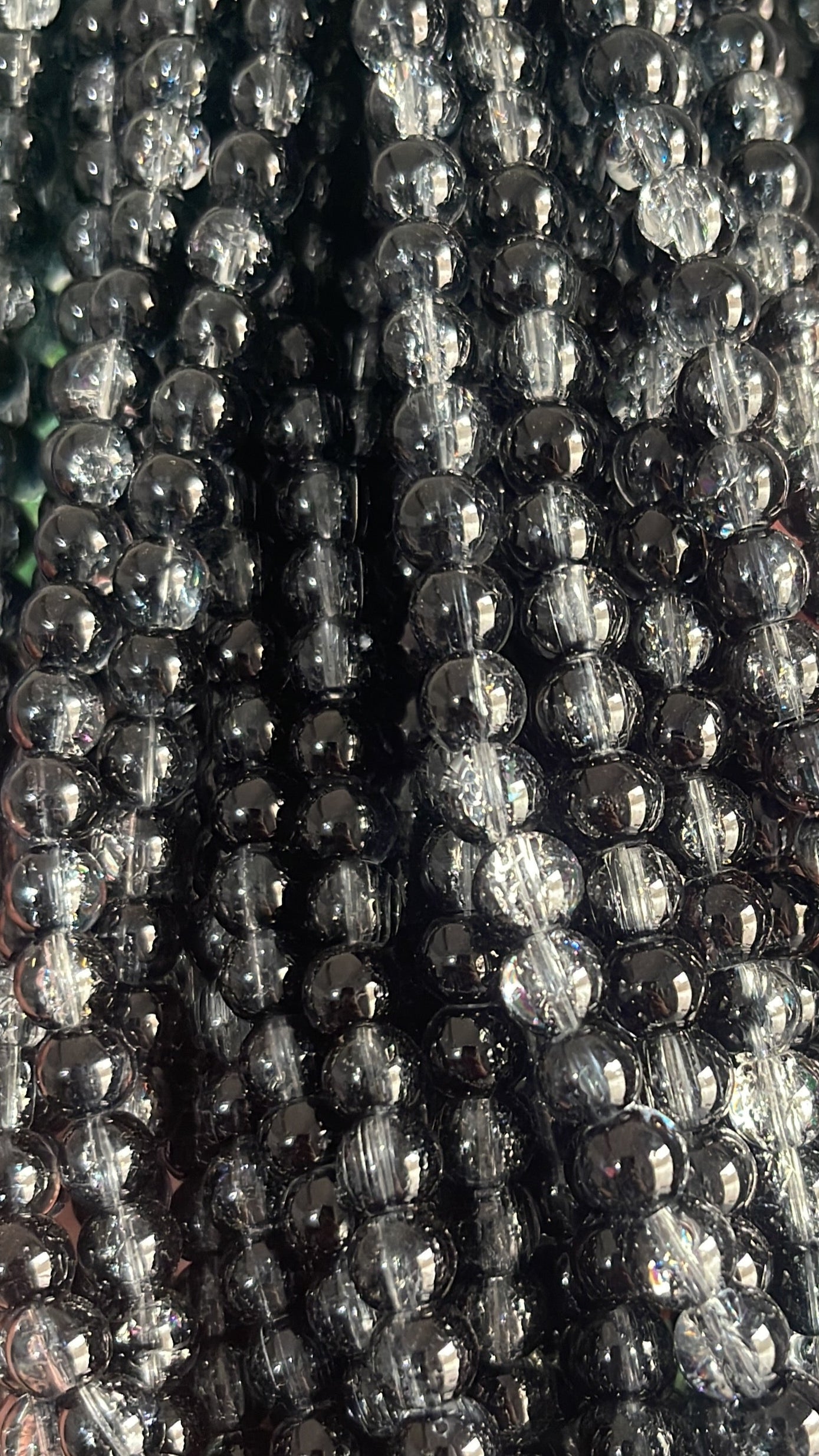 crack glass beads 8mm