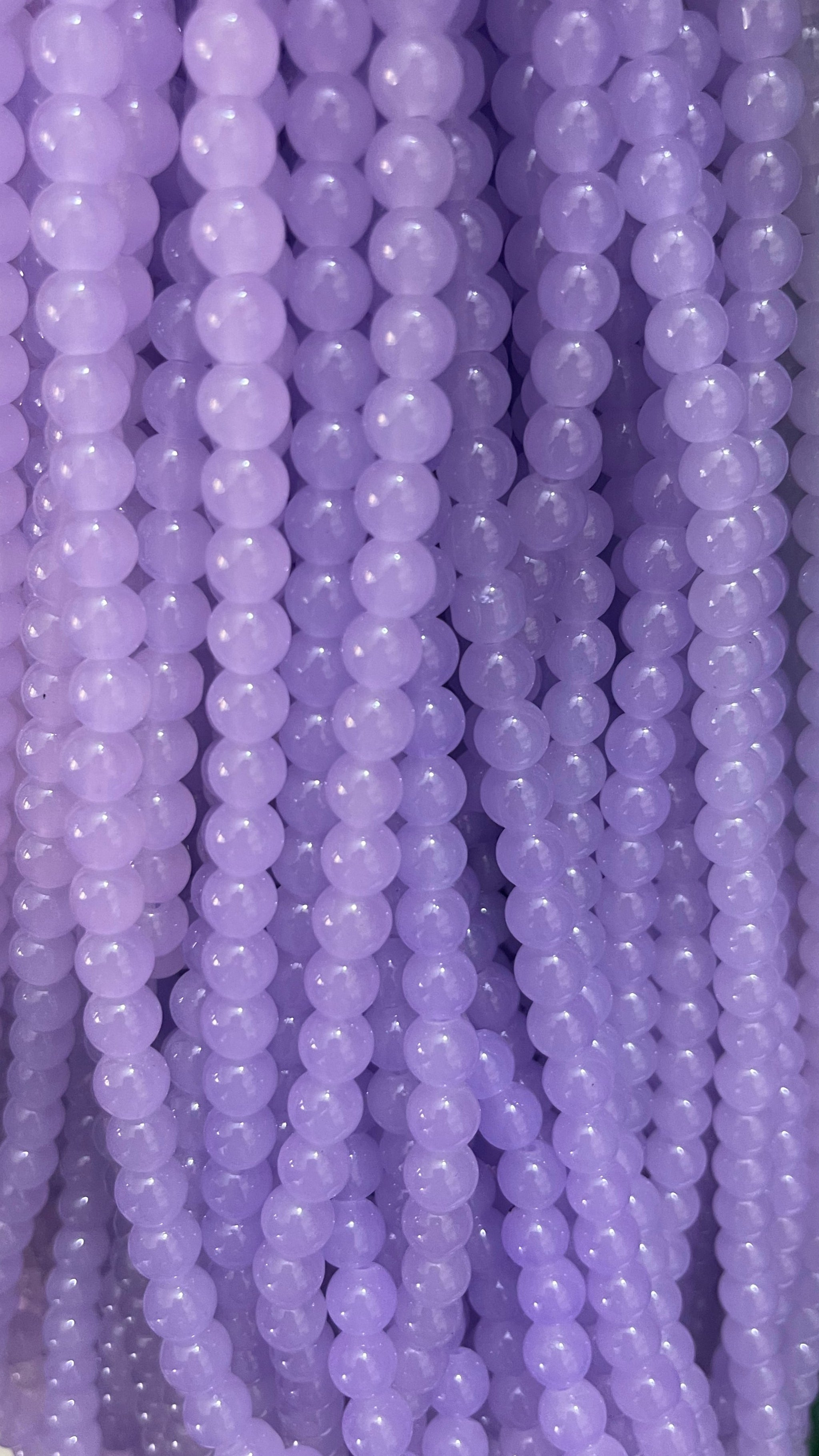 Plane glass beads 8mm