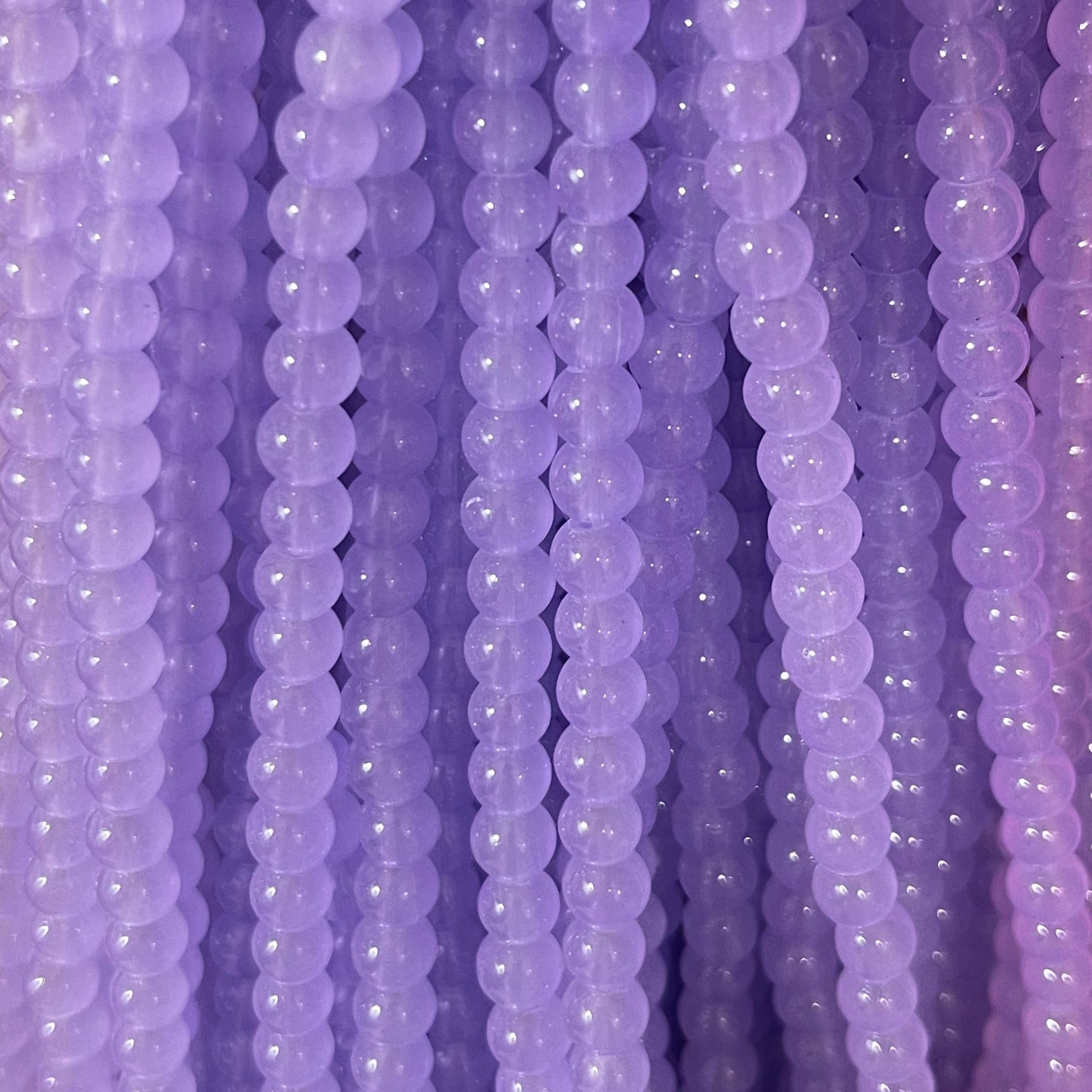 Plane glass beads 6mm