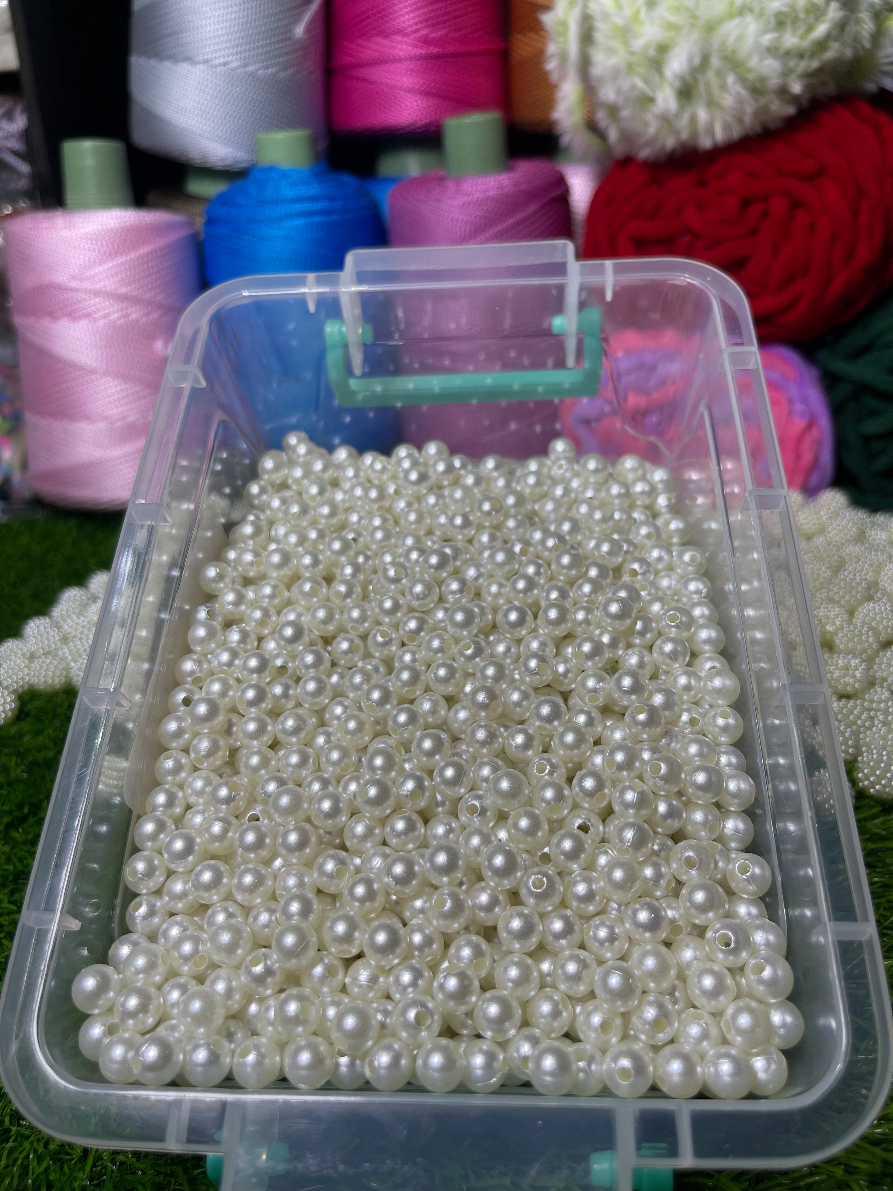 Pearl beads white 8mm