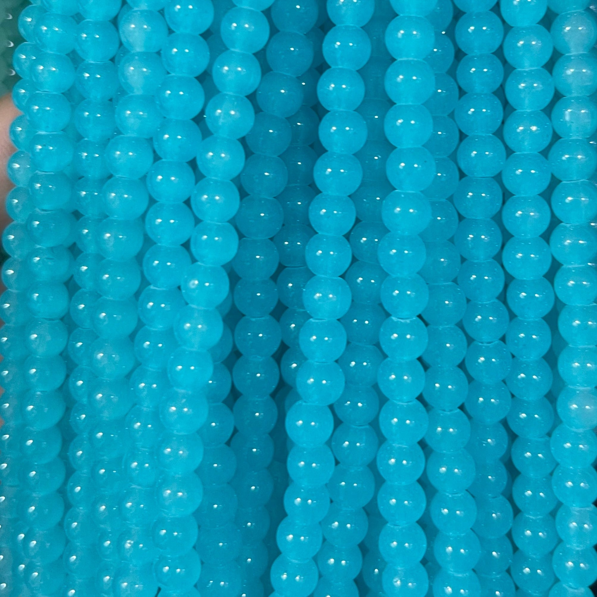 Plane glass beads 6mm