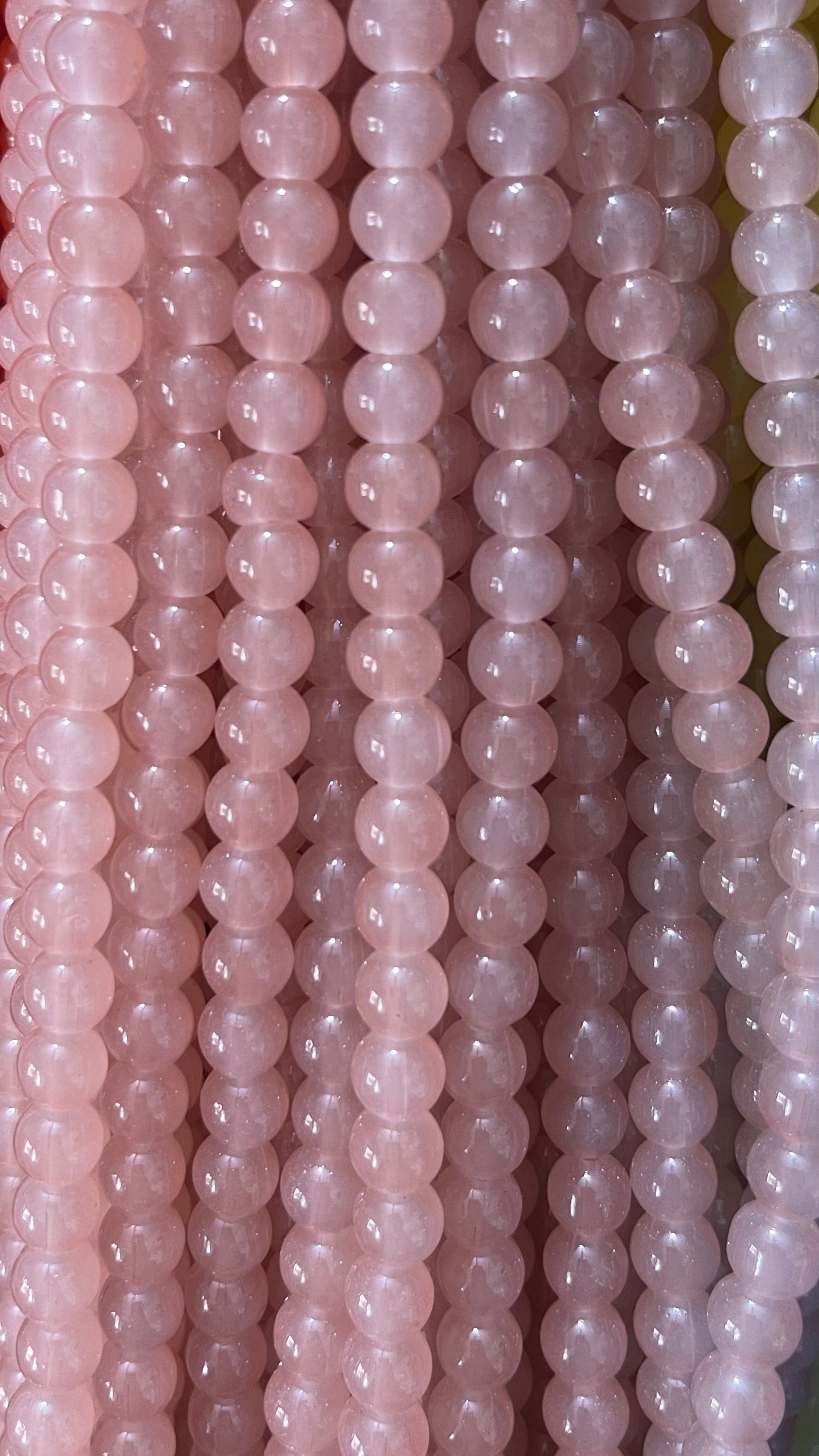 Plane glass beads 8mm