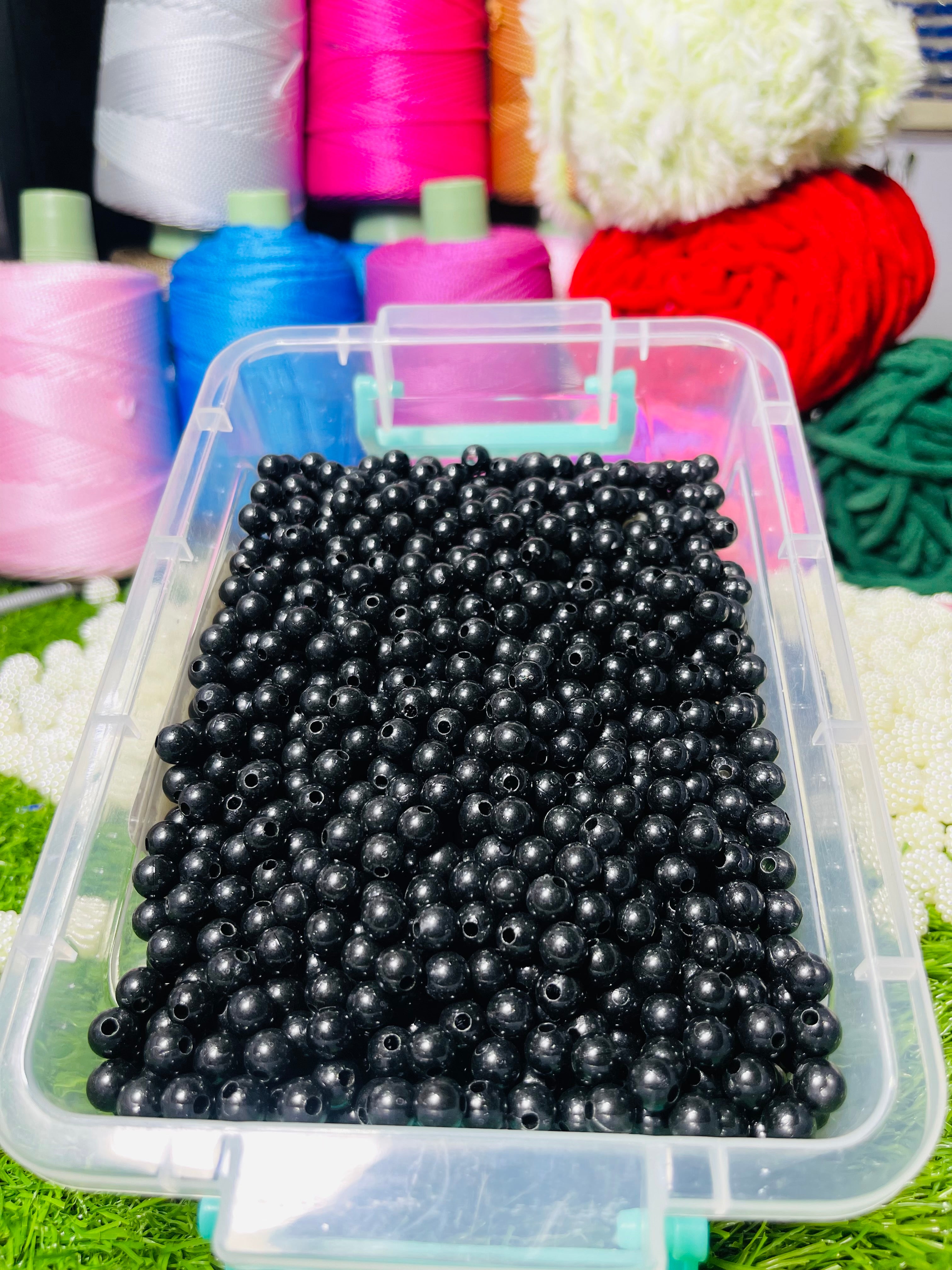 Pearl Moti black 6mm