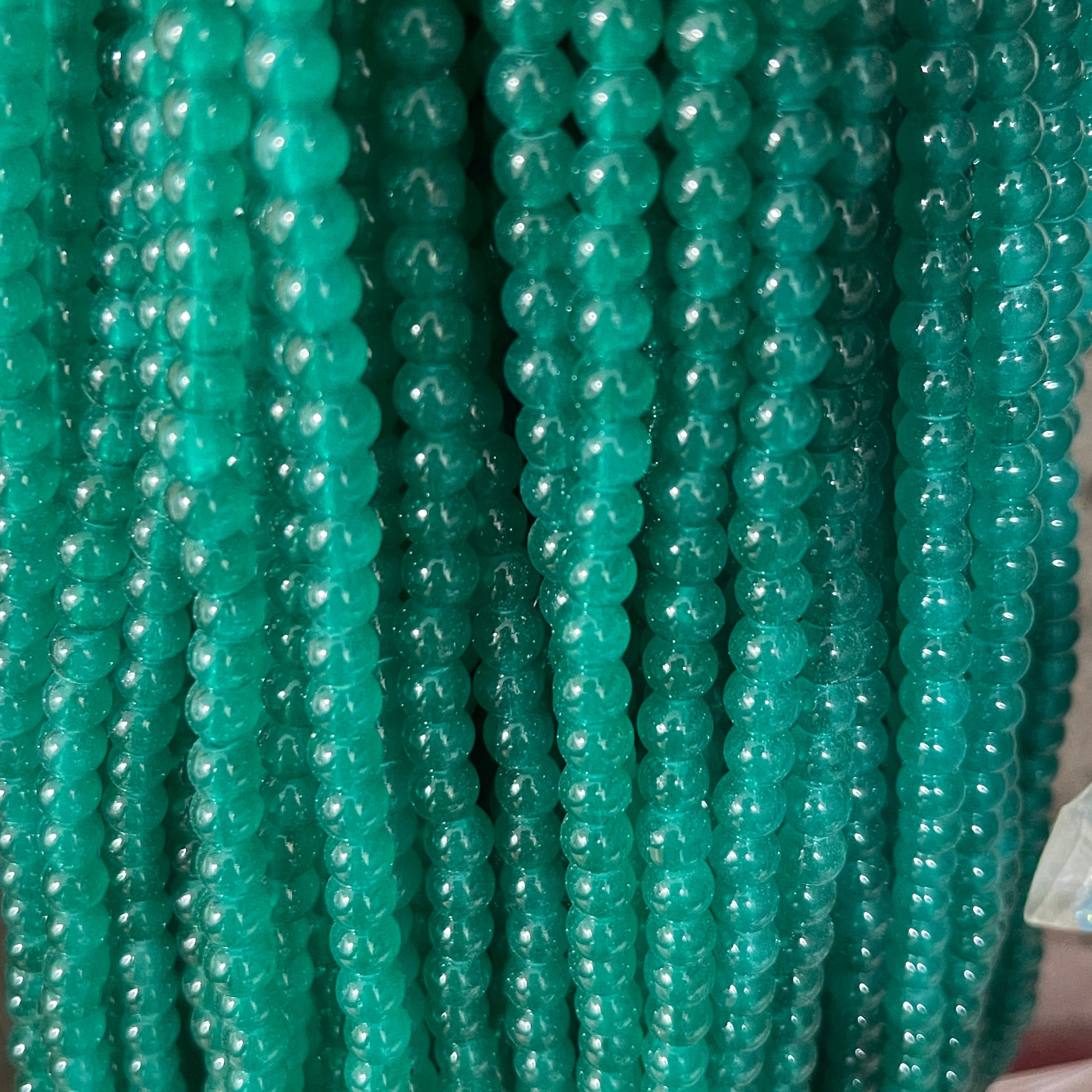 Plane glass beads 6mm