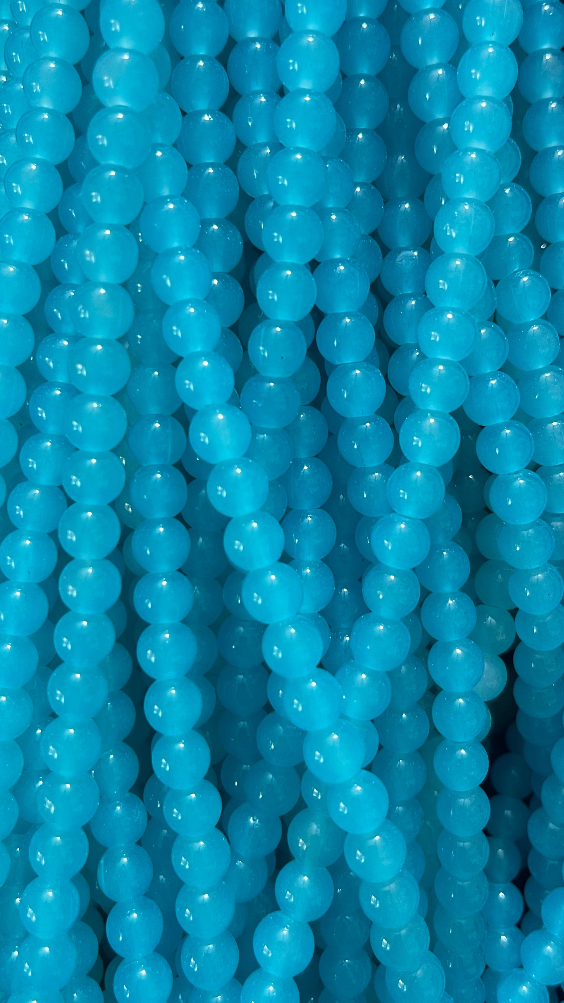 Plane glass beads 8mm
