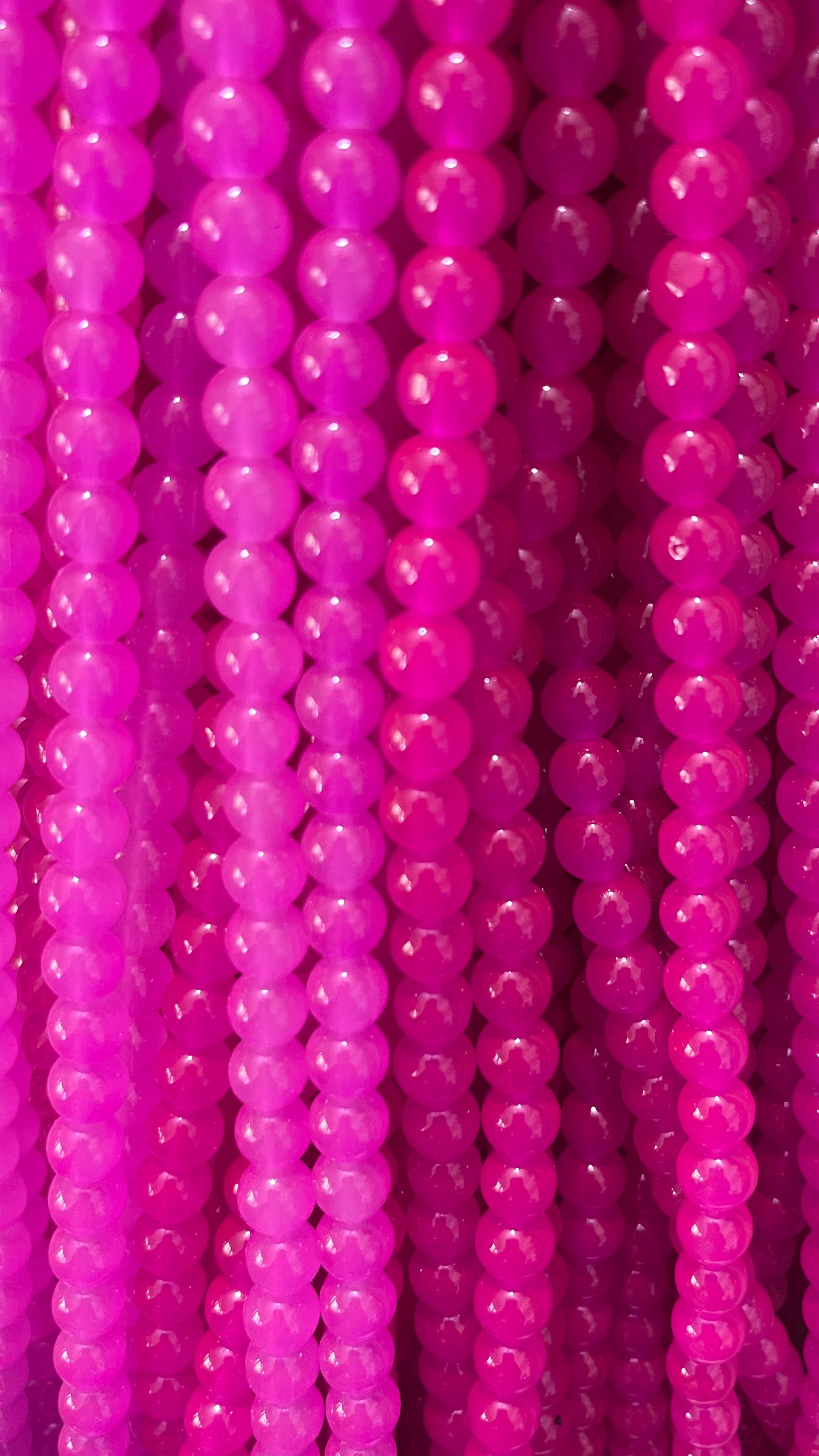 Plane glass beads 8mm