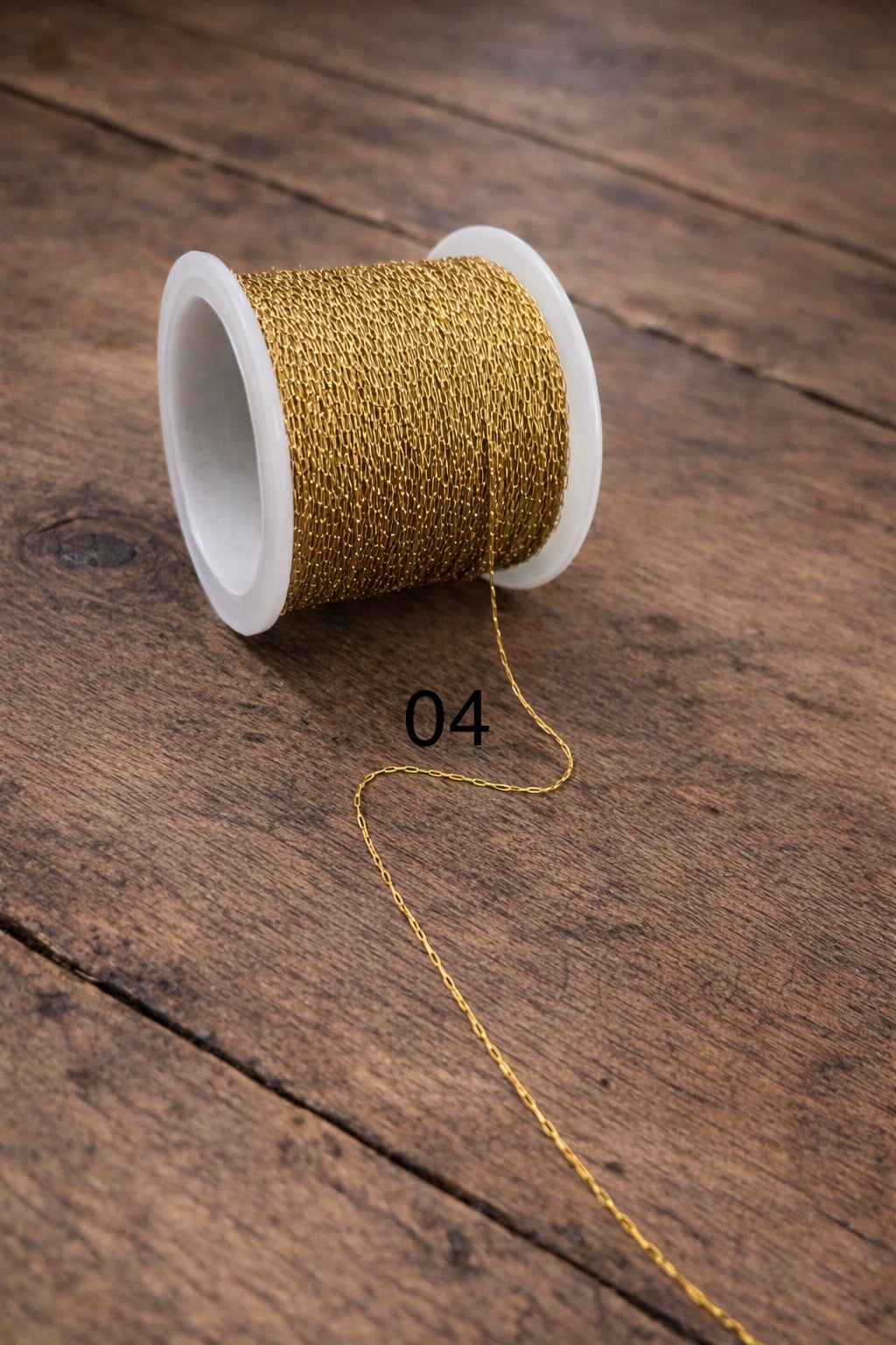 (04)_Stainless 0.2x0.4mm Golden Chain