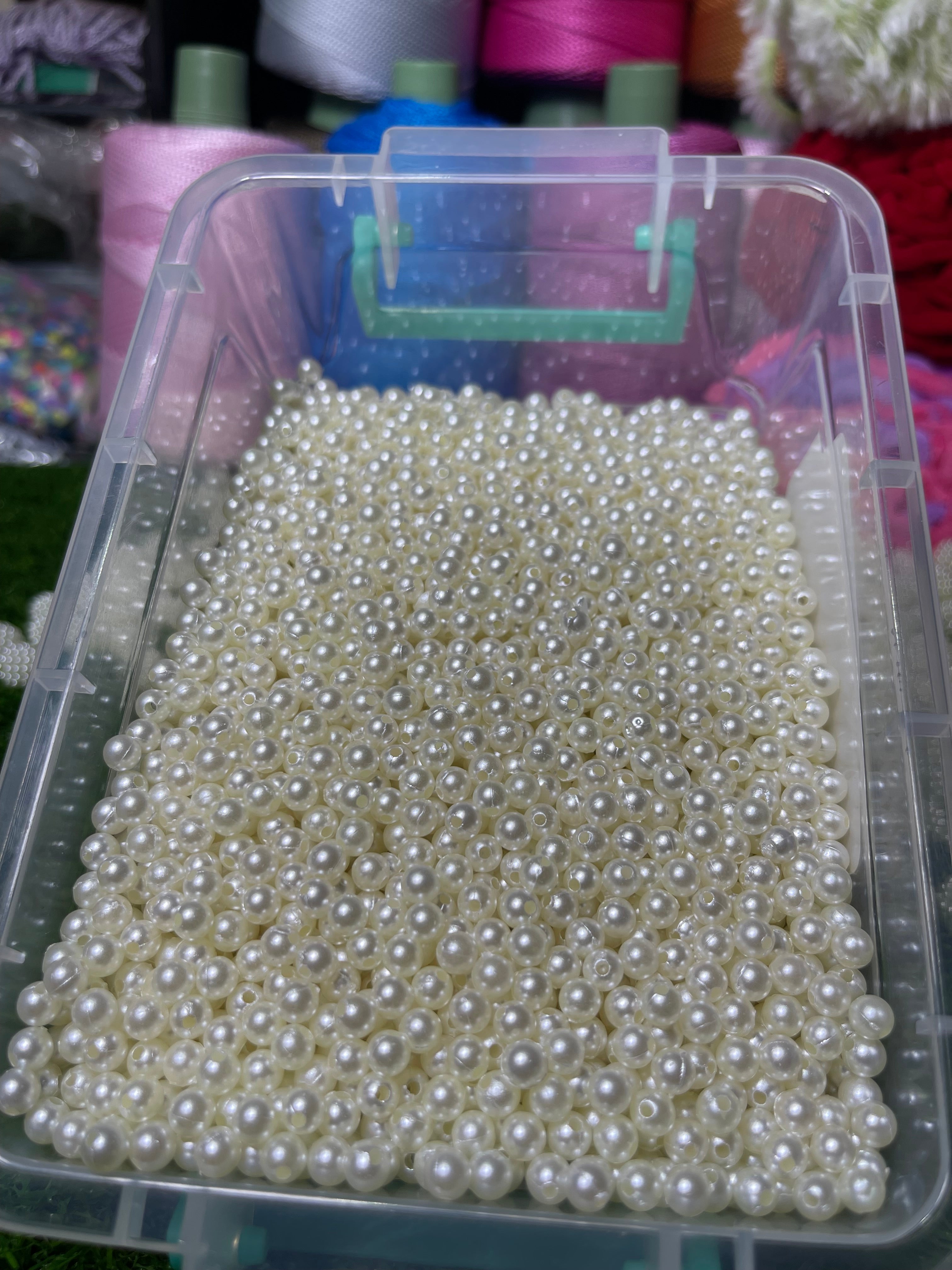 Pearl beads white 6mm