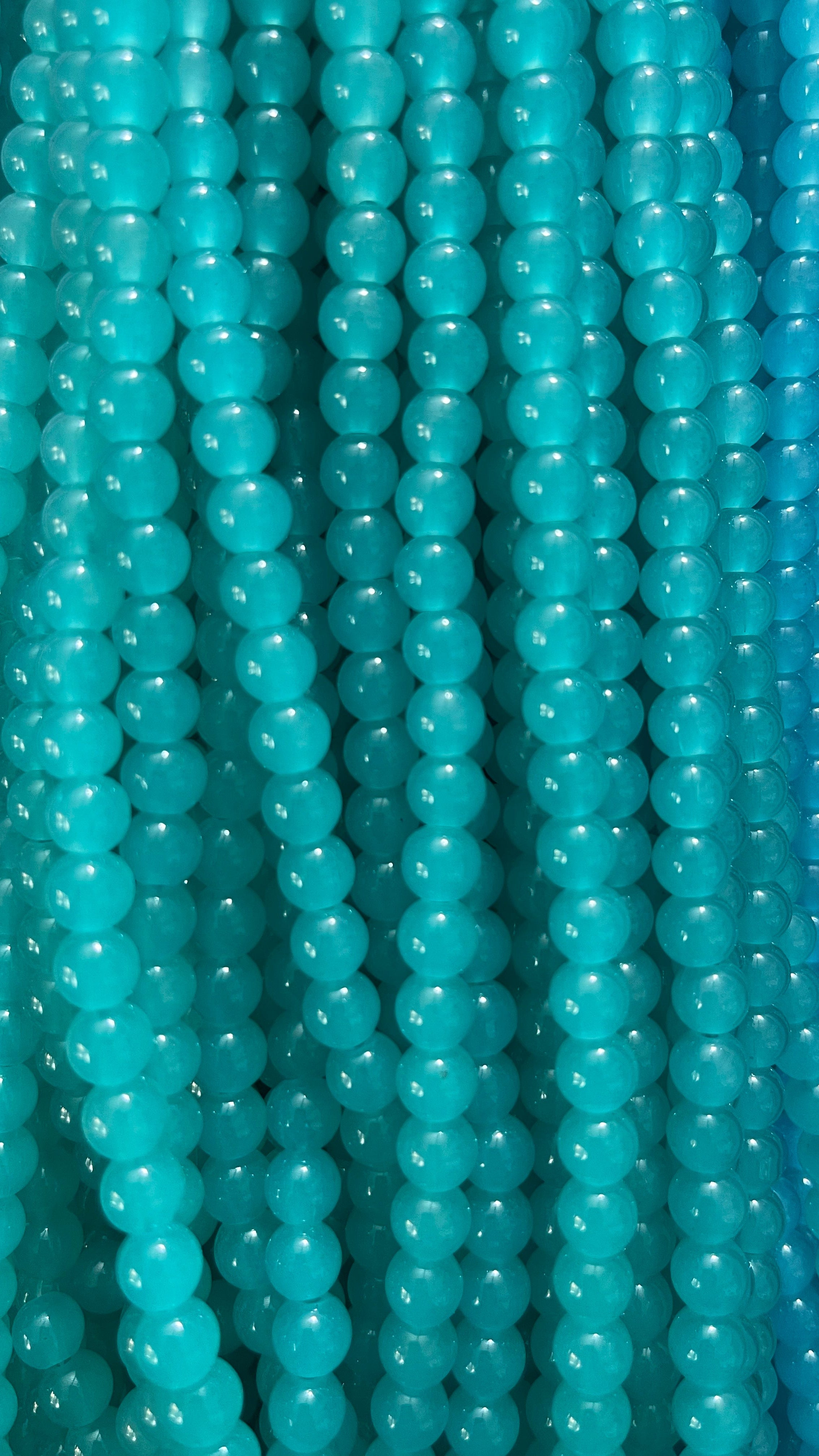 Plane glass beads 8mm