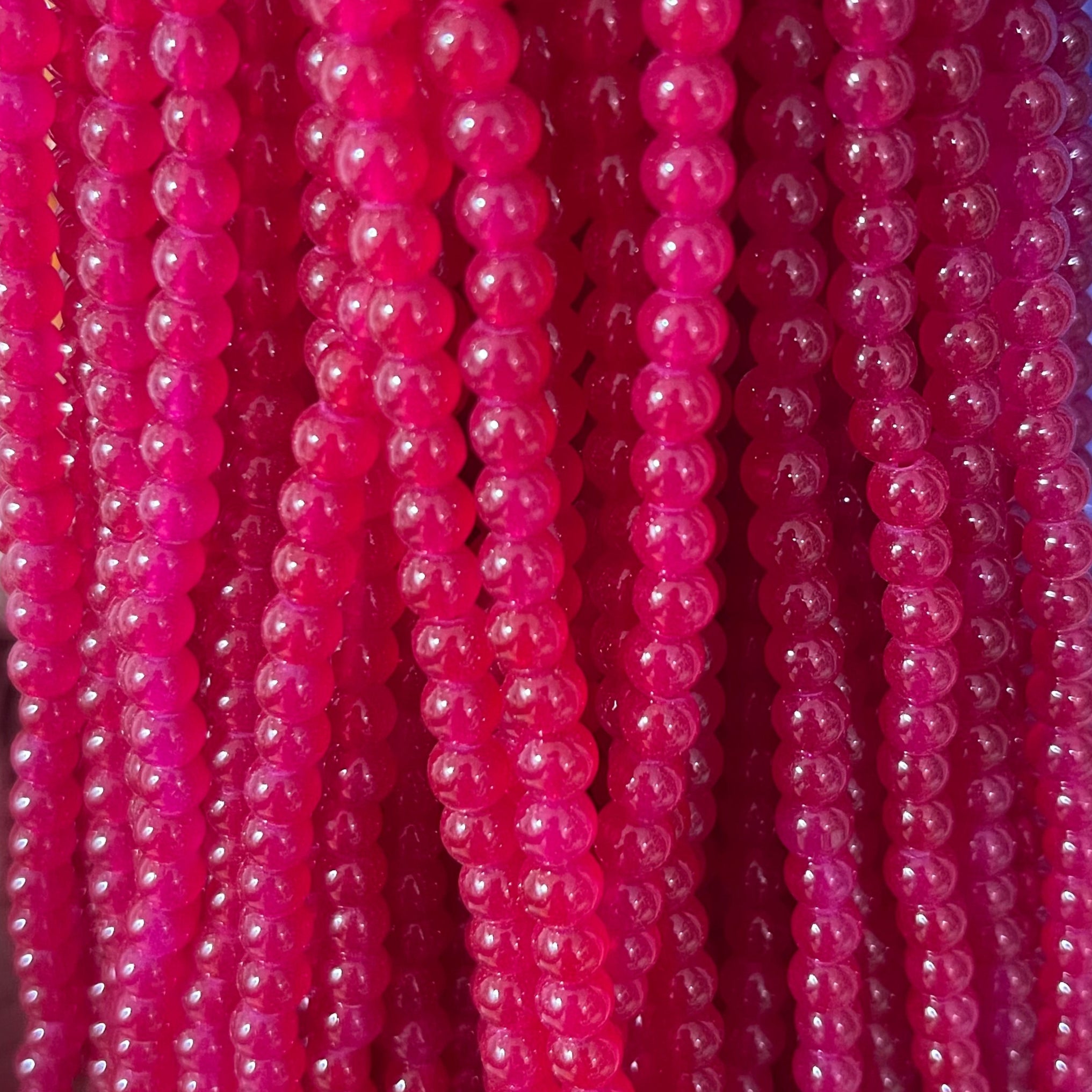 Plane glass beads 6mm