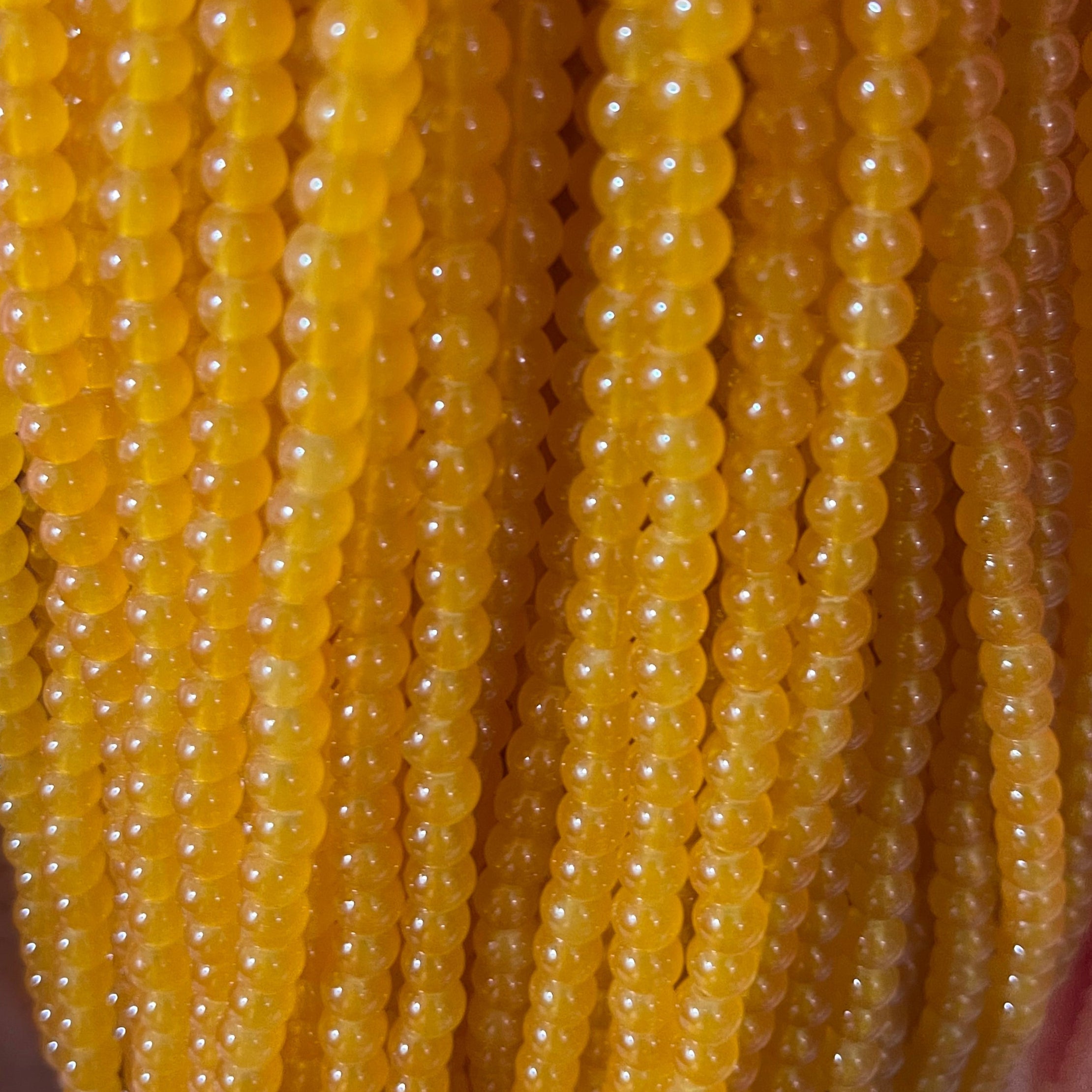 Plane glass beads 6mm