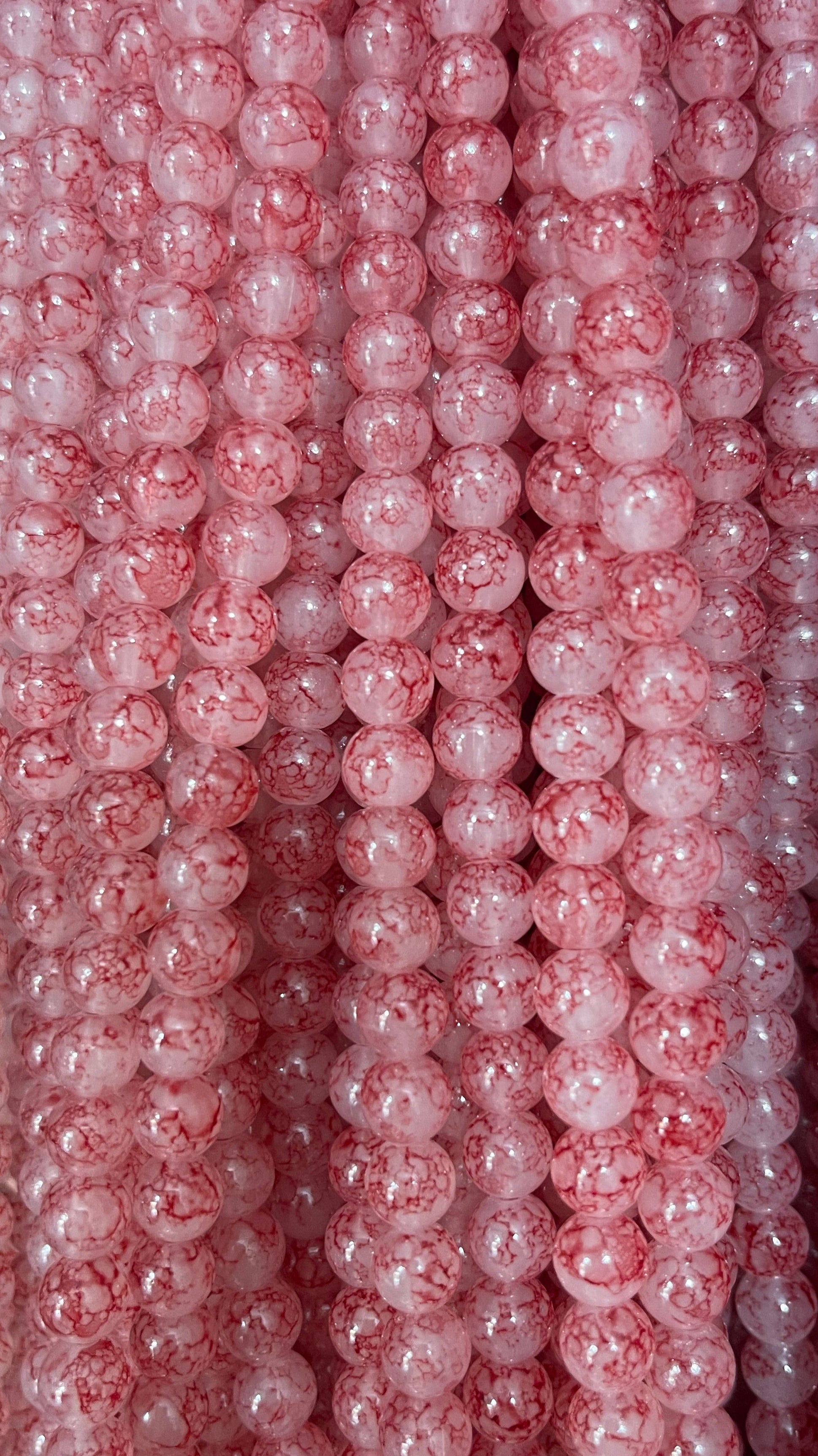 Multicolor  glass beads 8mm
