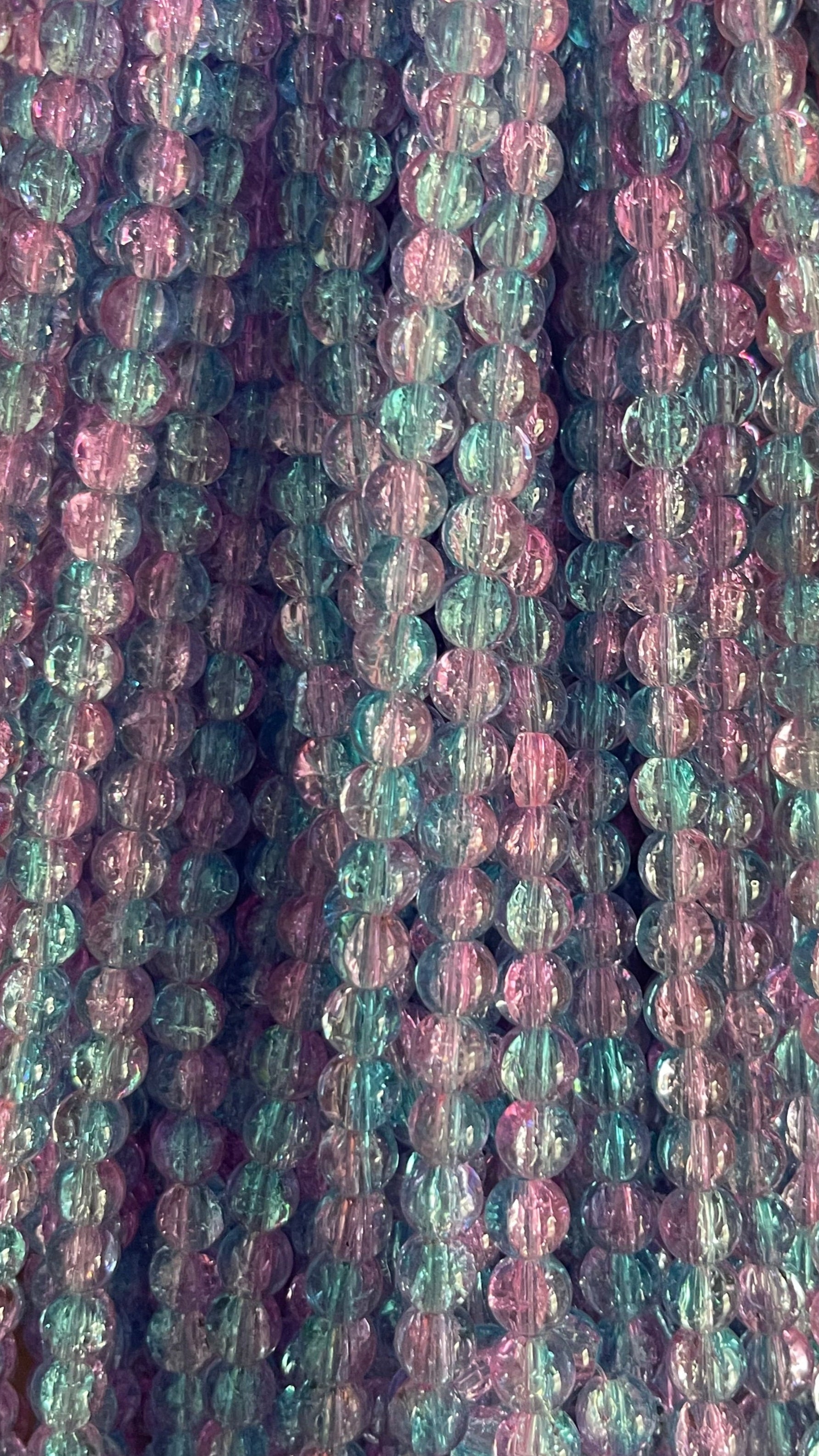 crack glass beads 8mm