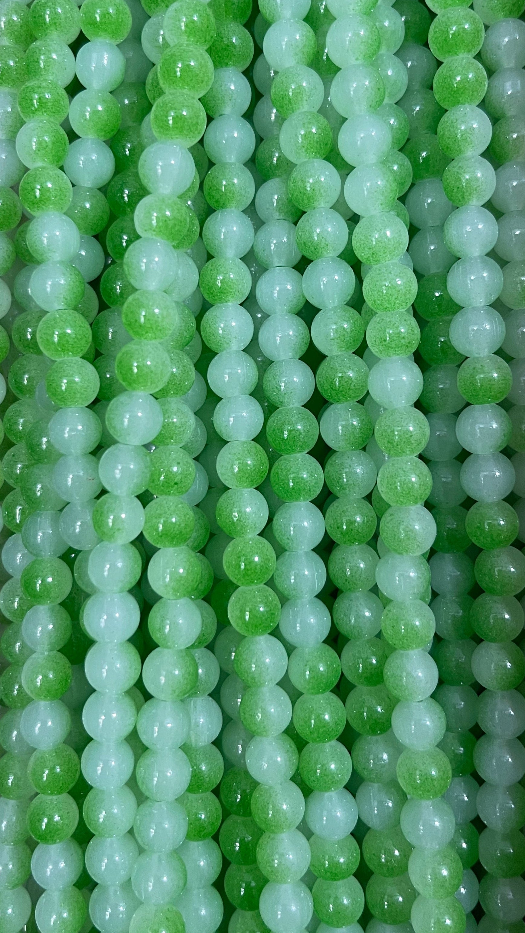 Multicolour glass beads 8mm