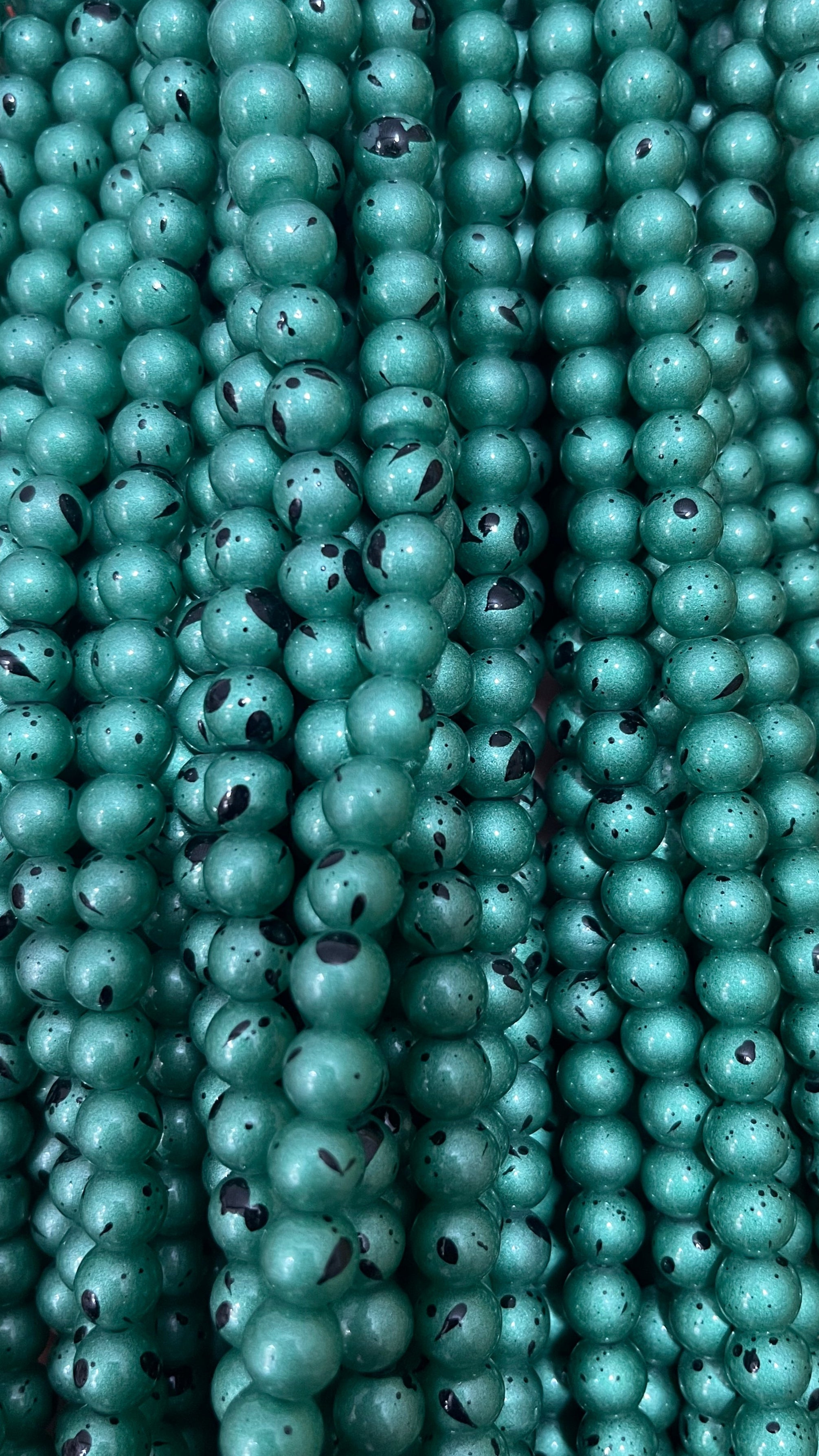 Multicolor glass beads 8mm