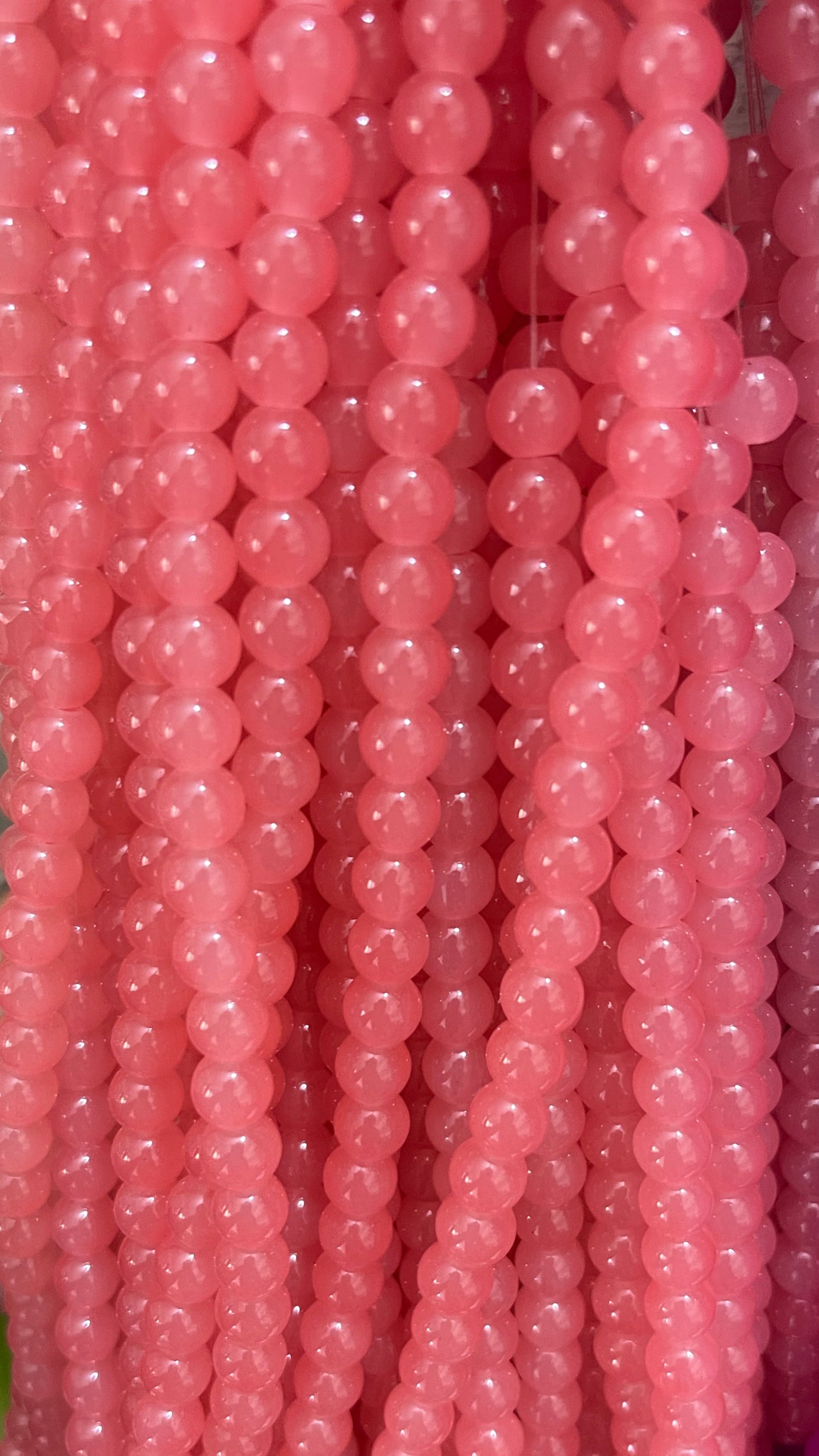 Plane glass beads 8mm