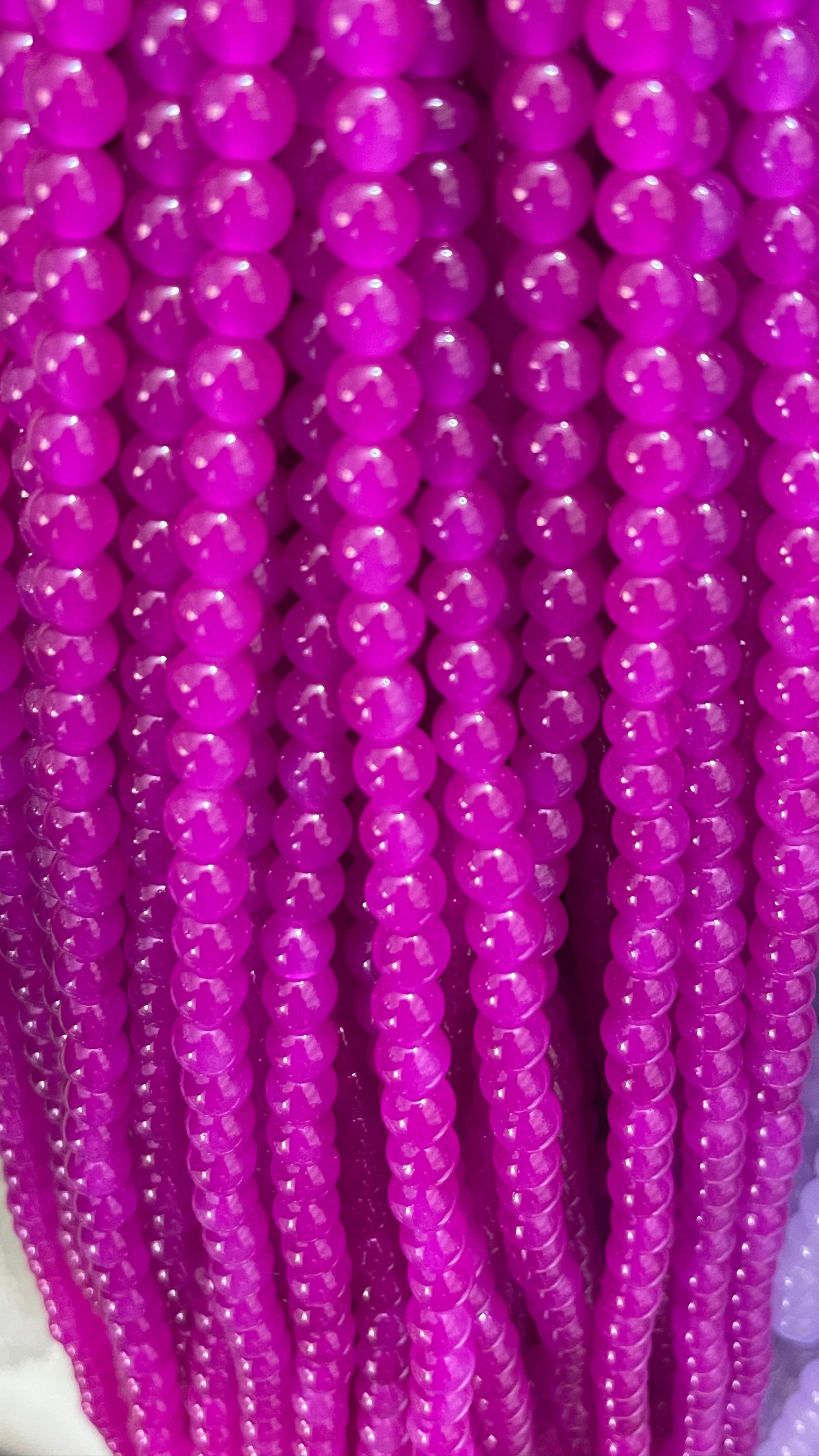 Plane glass beads 8mm