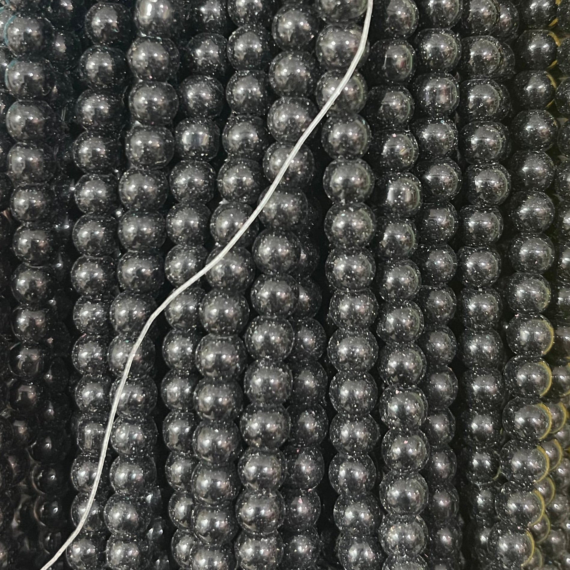 Plane glass beads 6mm