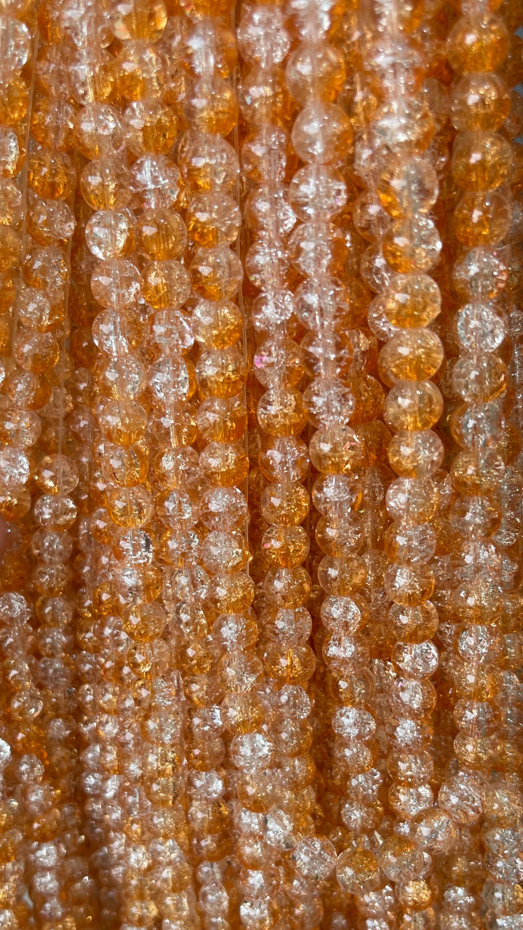 crack glass beads 8mm