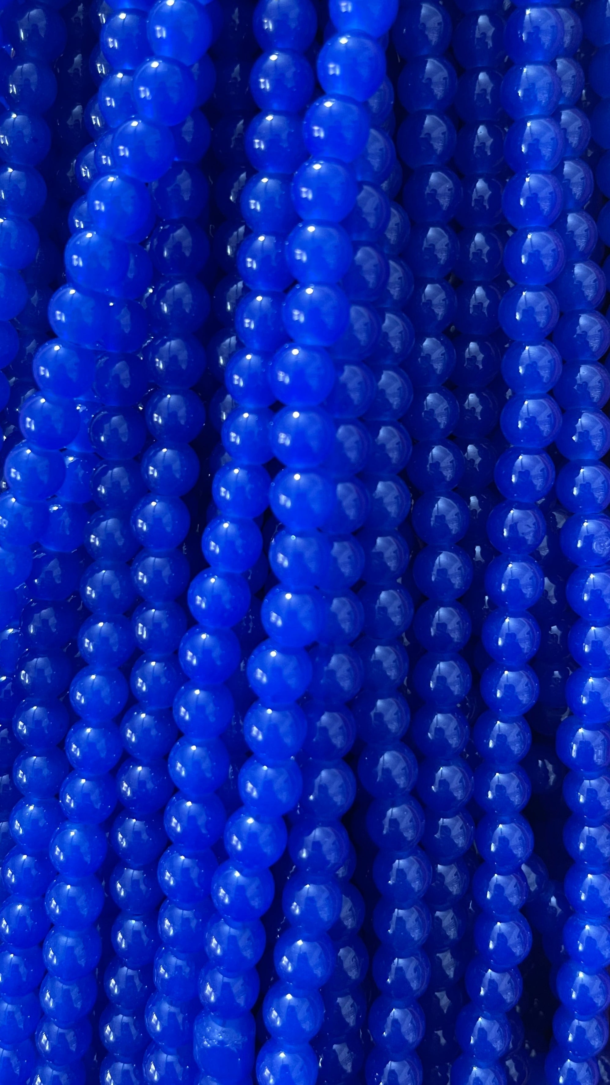 Plane glass beads 8mm