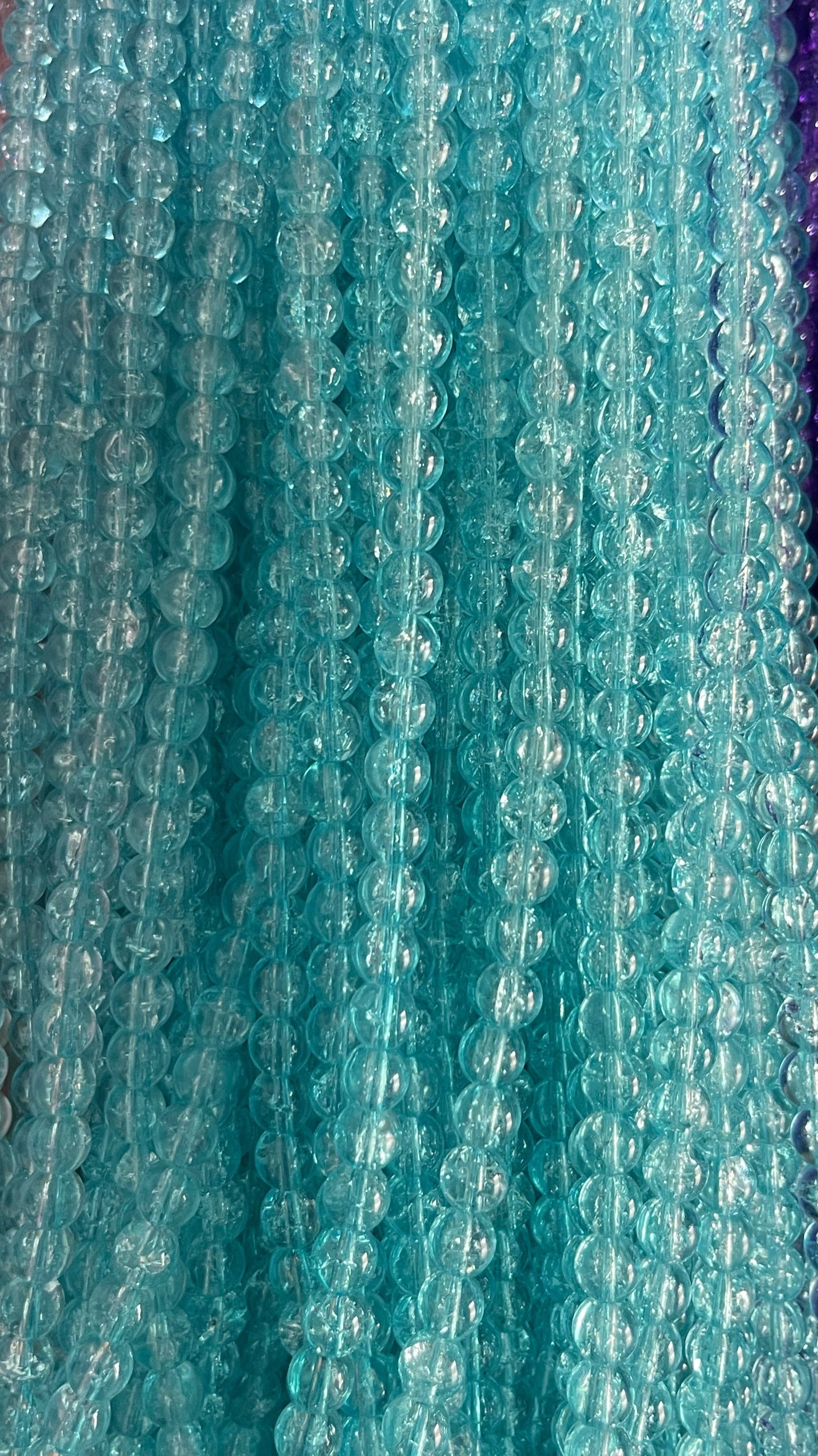crack glass beads 8mm