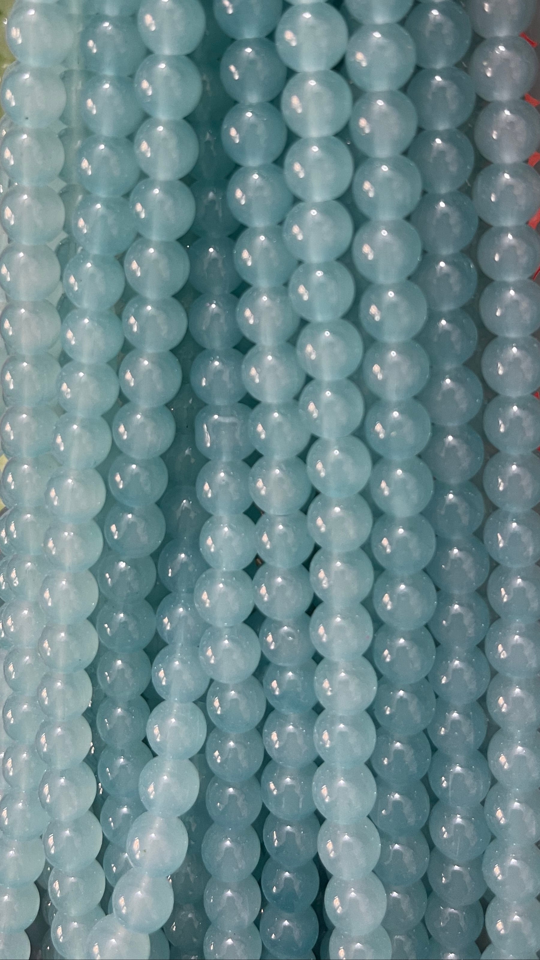 Plane glass beads 8mm