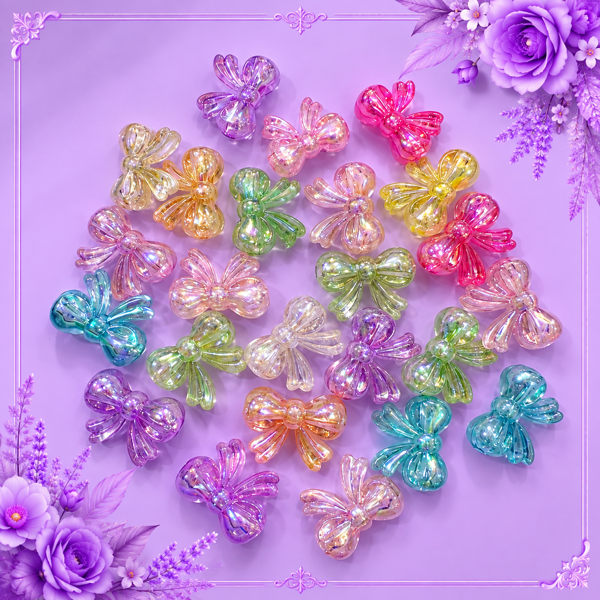 Multishade Crystal Butterfly Beads