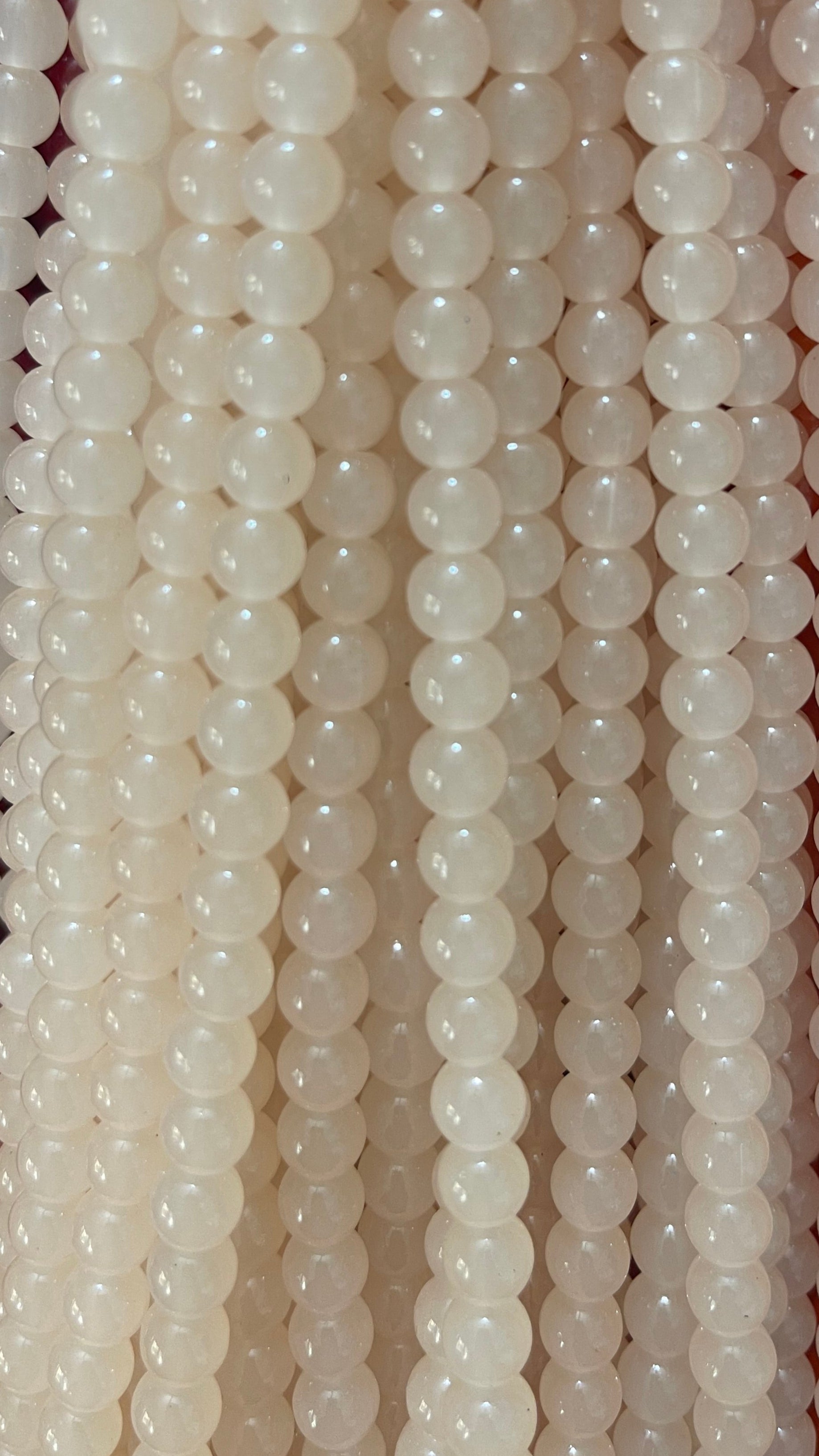 Plane glass beads 8mm