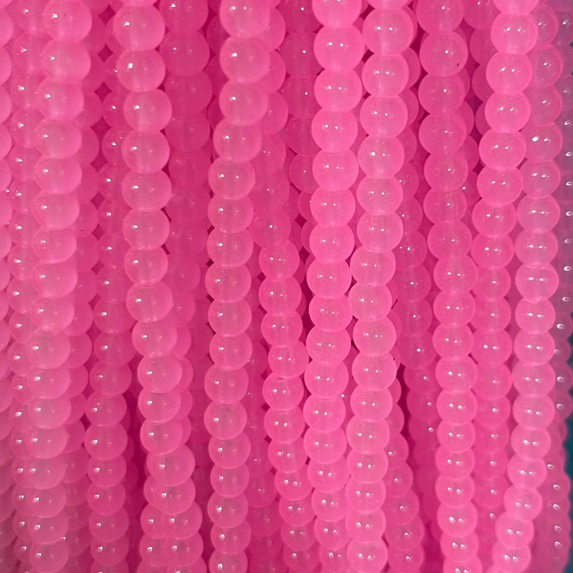 Plane glass beads 6mm