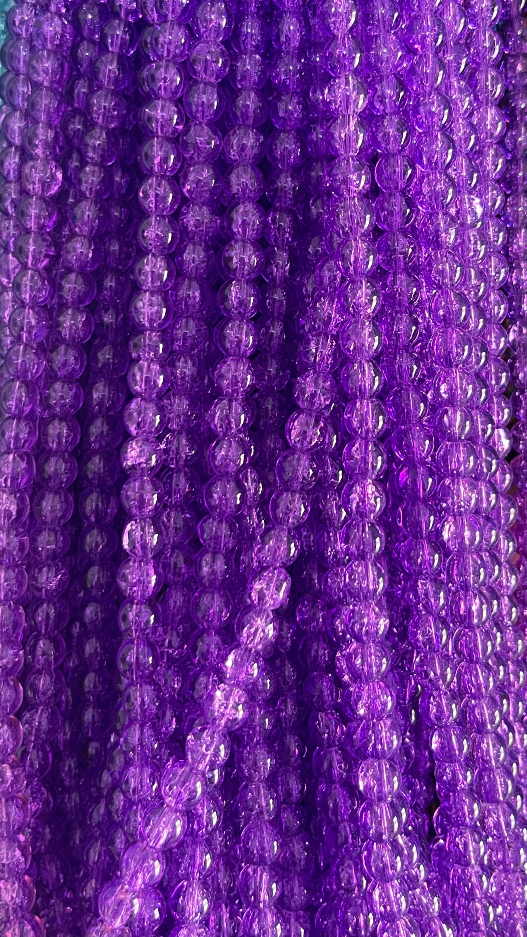 crack glass beads 8mm