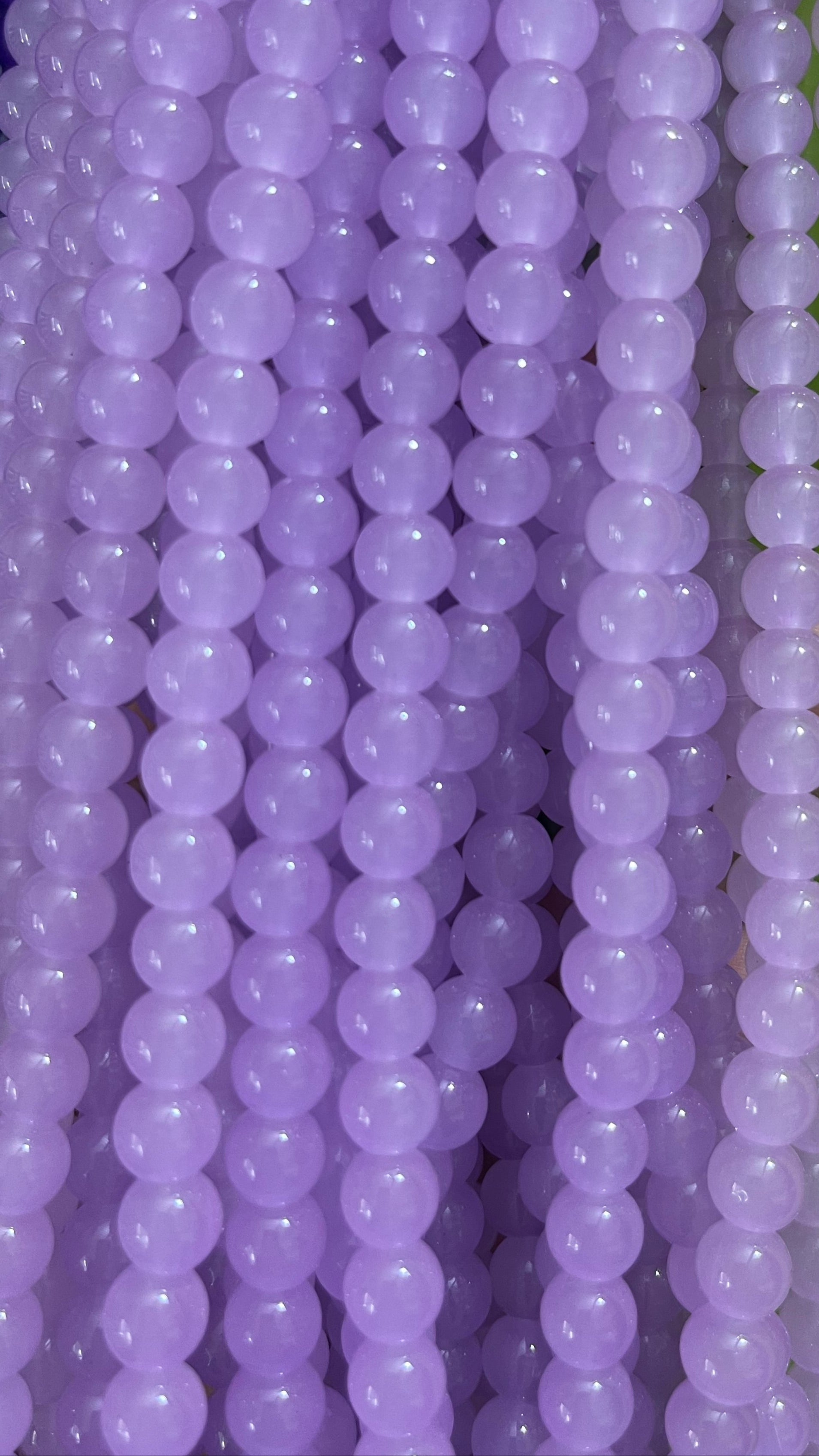 Plane glass beads 8mm