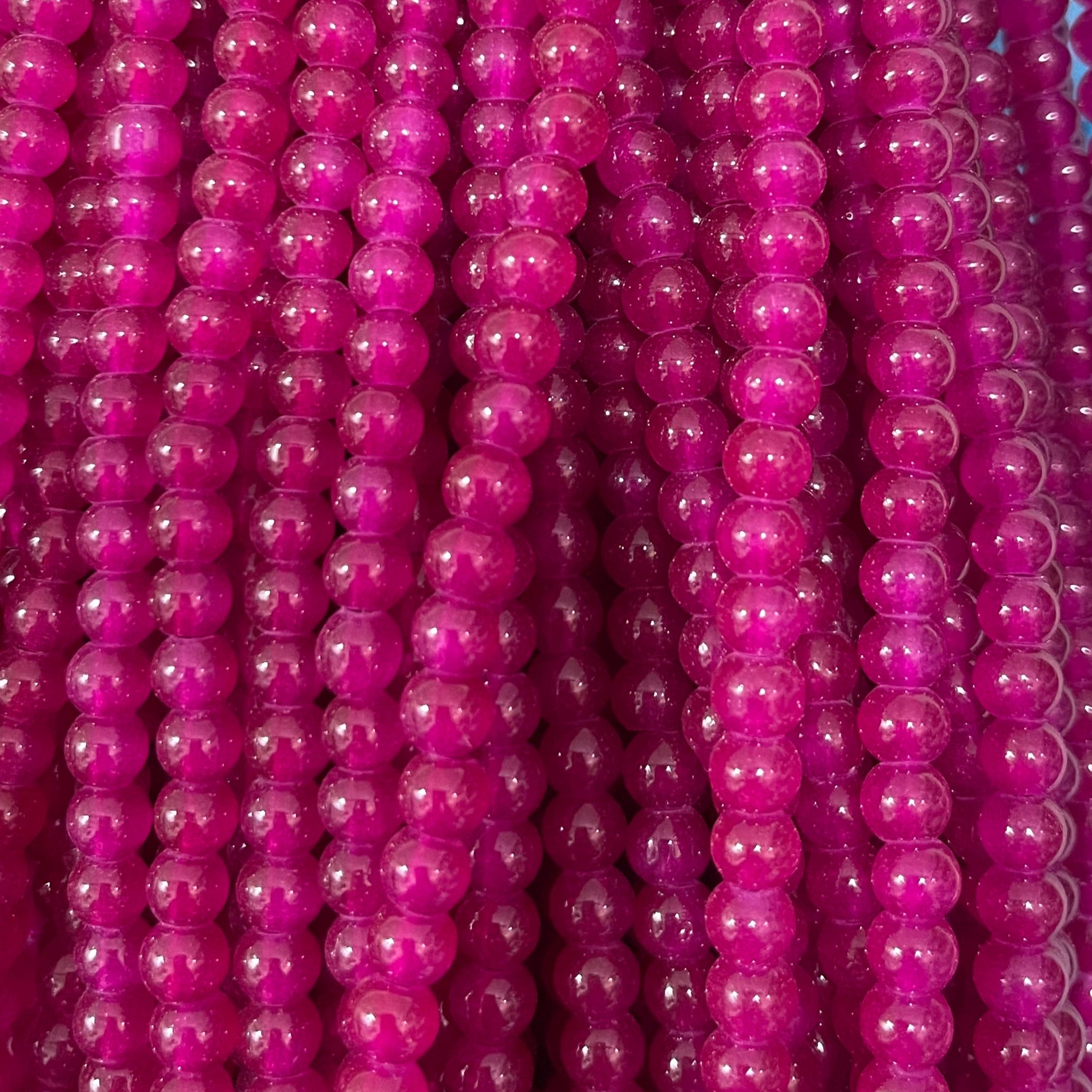 Plane glass beads 6mm