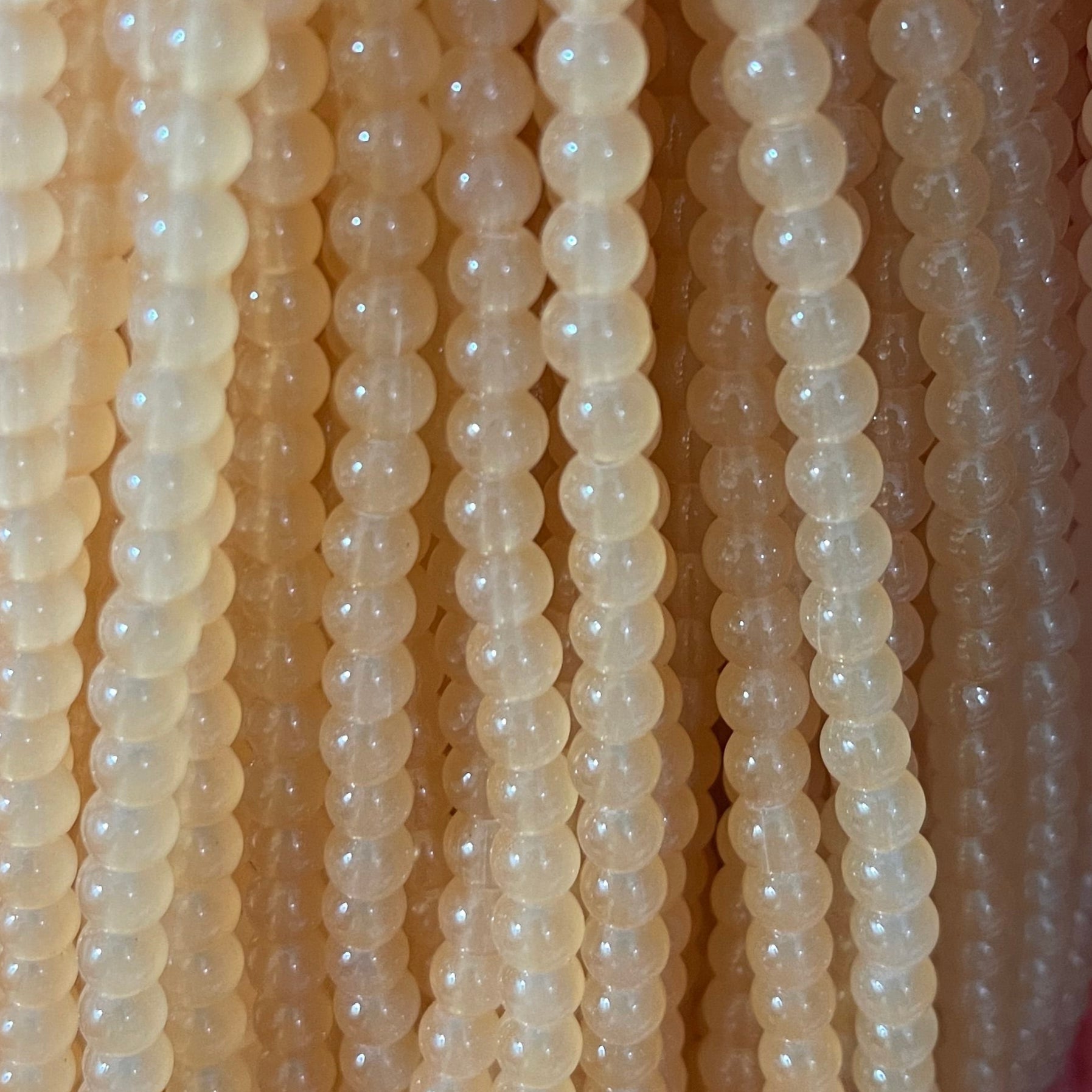 Plane glass beads 6mm