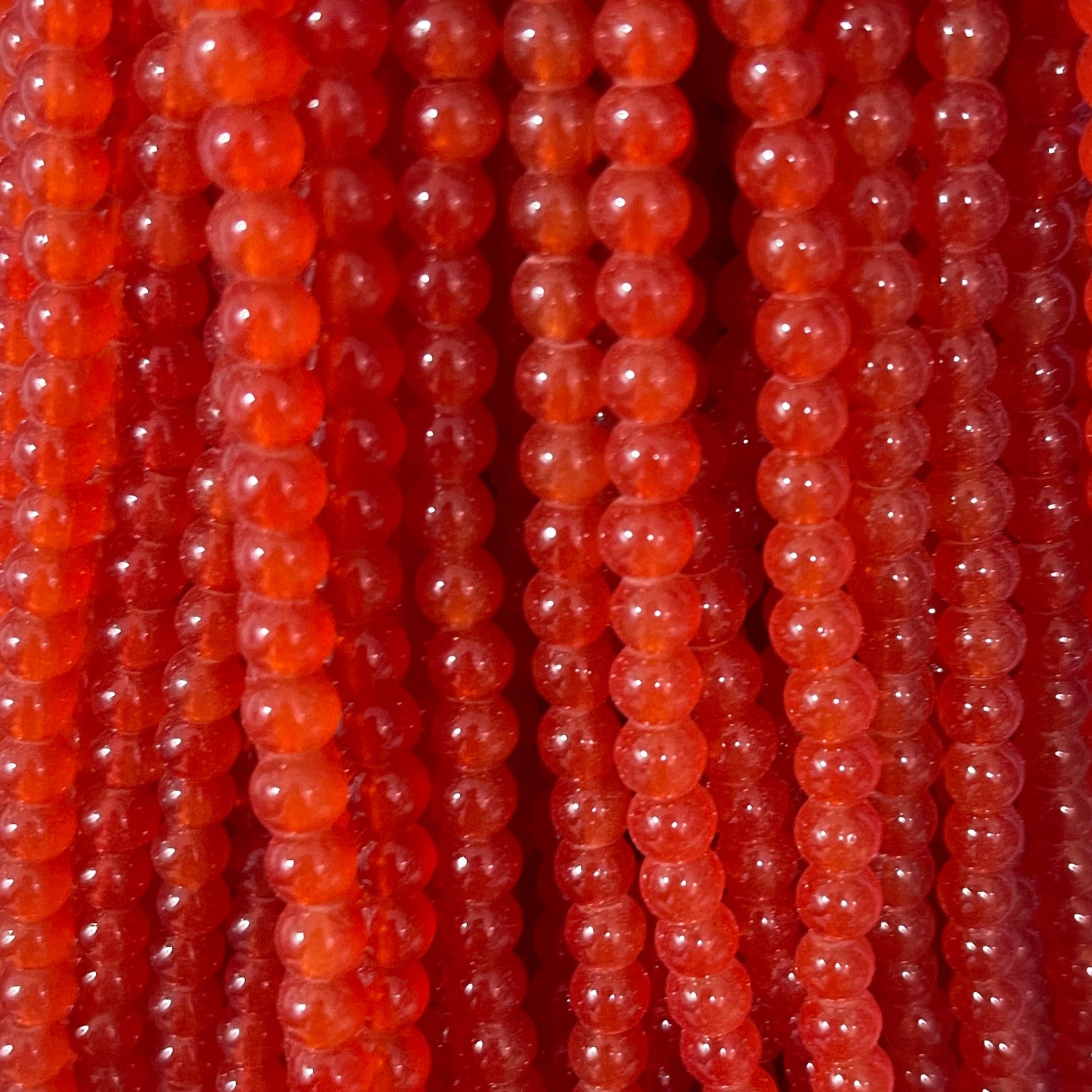 Plane glass beads 6mm