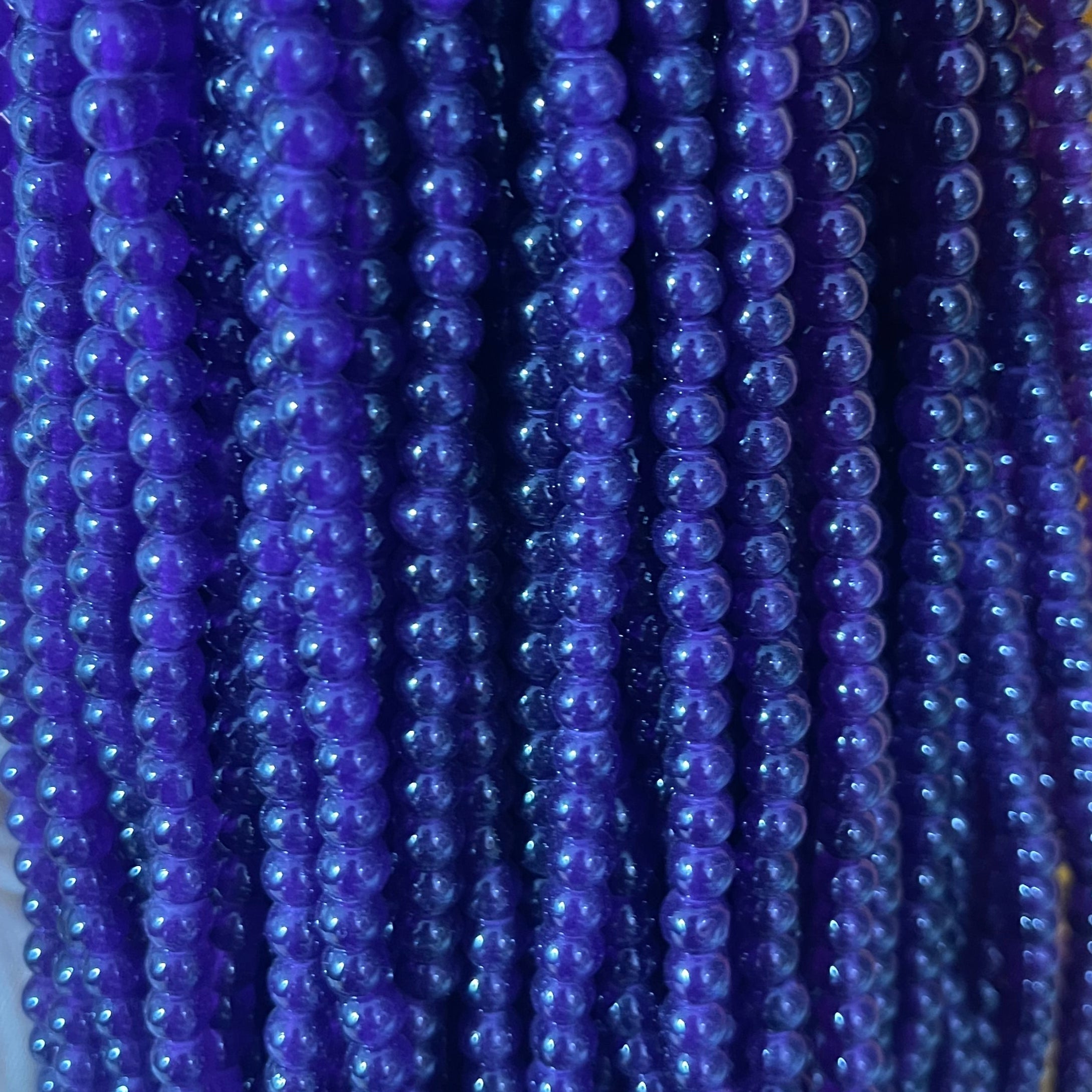 Plane glass beads 6mm