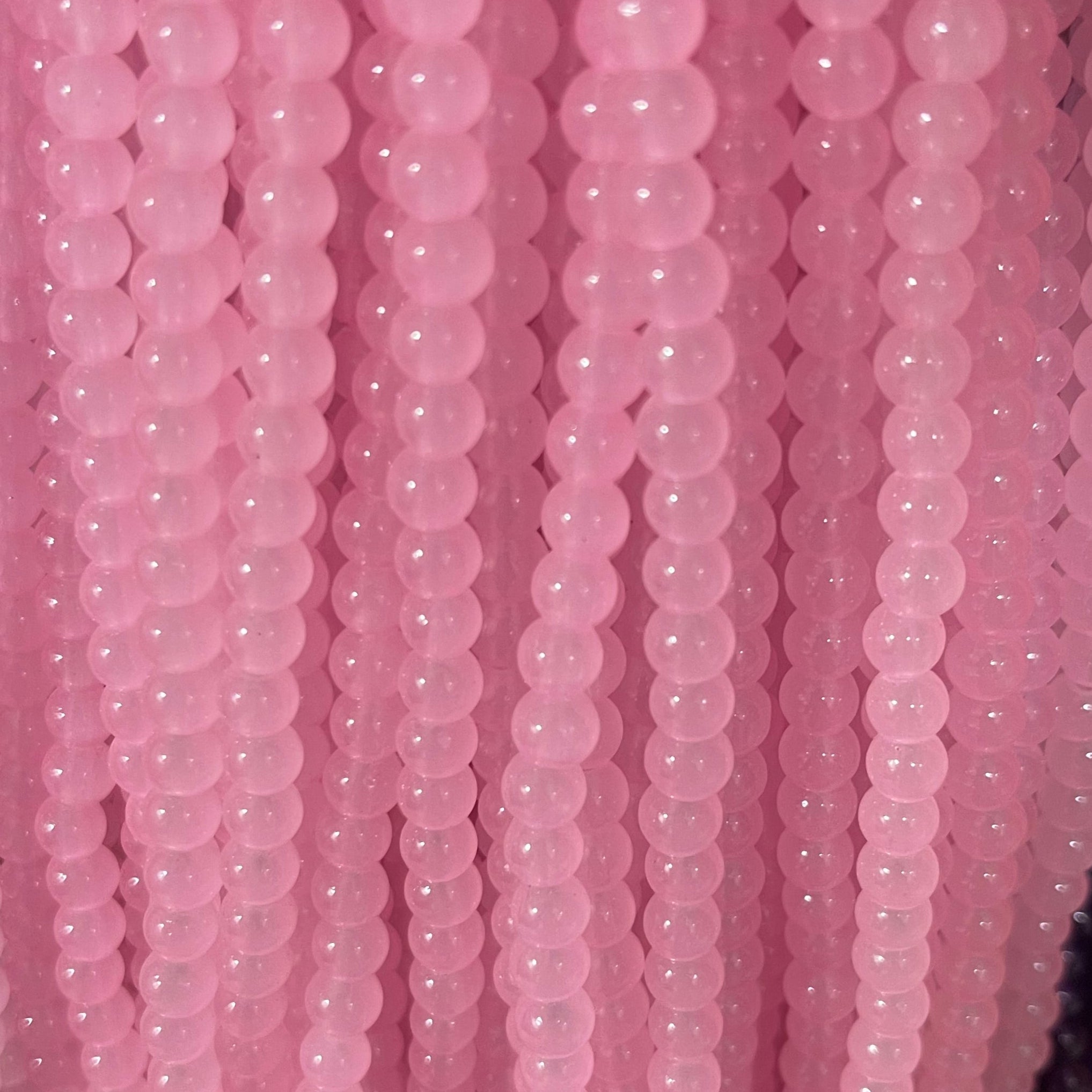 Plane glass beads 6mm