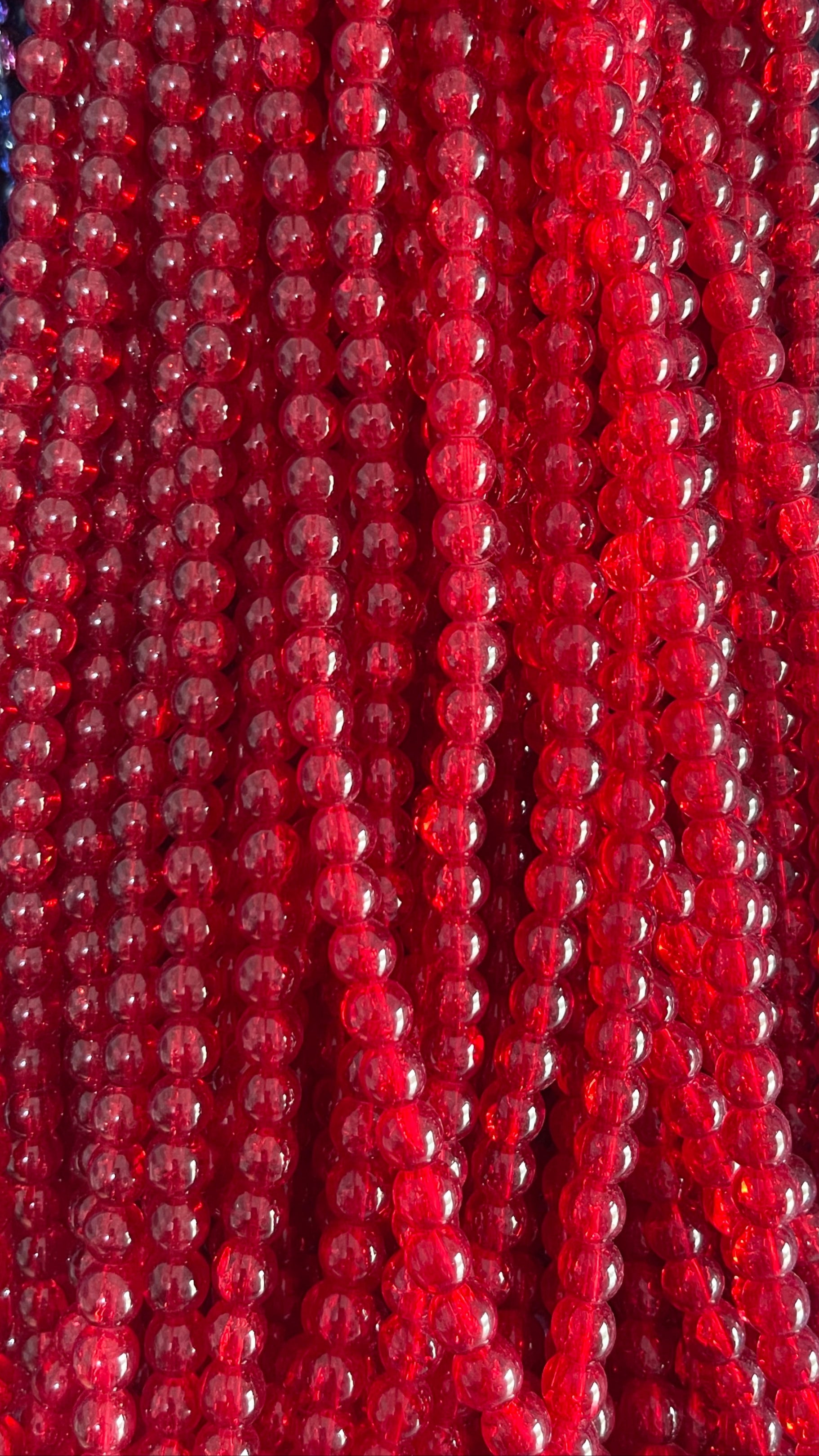 crack glass beads 8mm