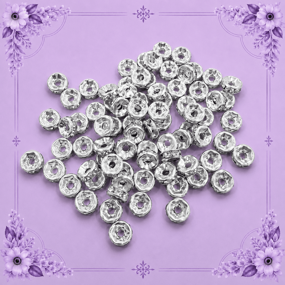 Silver Spacer Beads for Jewelry Making