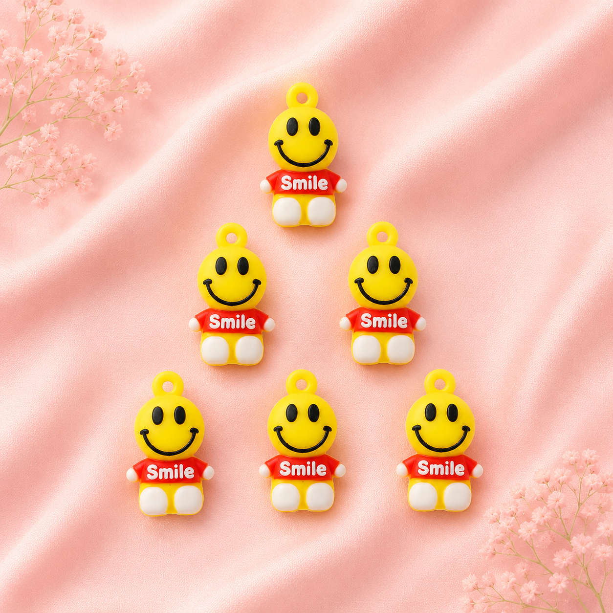 Acrylic Flower Charms (6 Pcs)