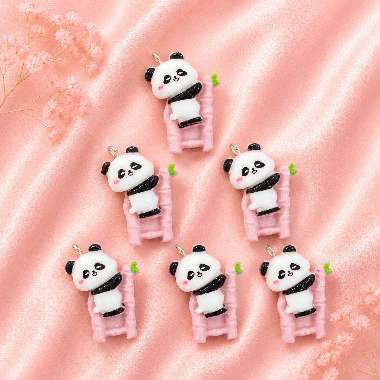 Acrylic Flower Charms (6 Pcs)