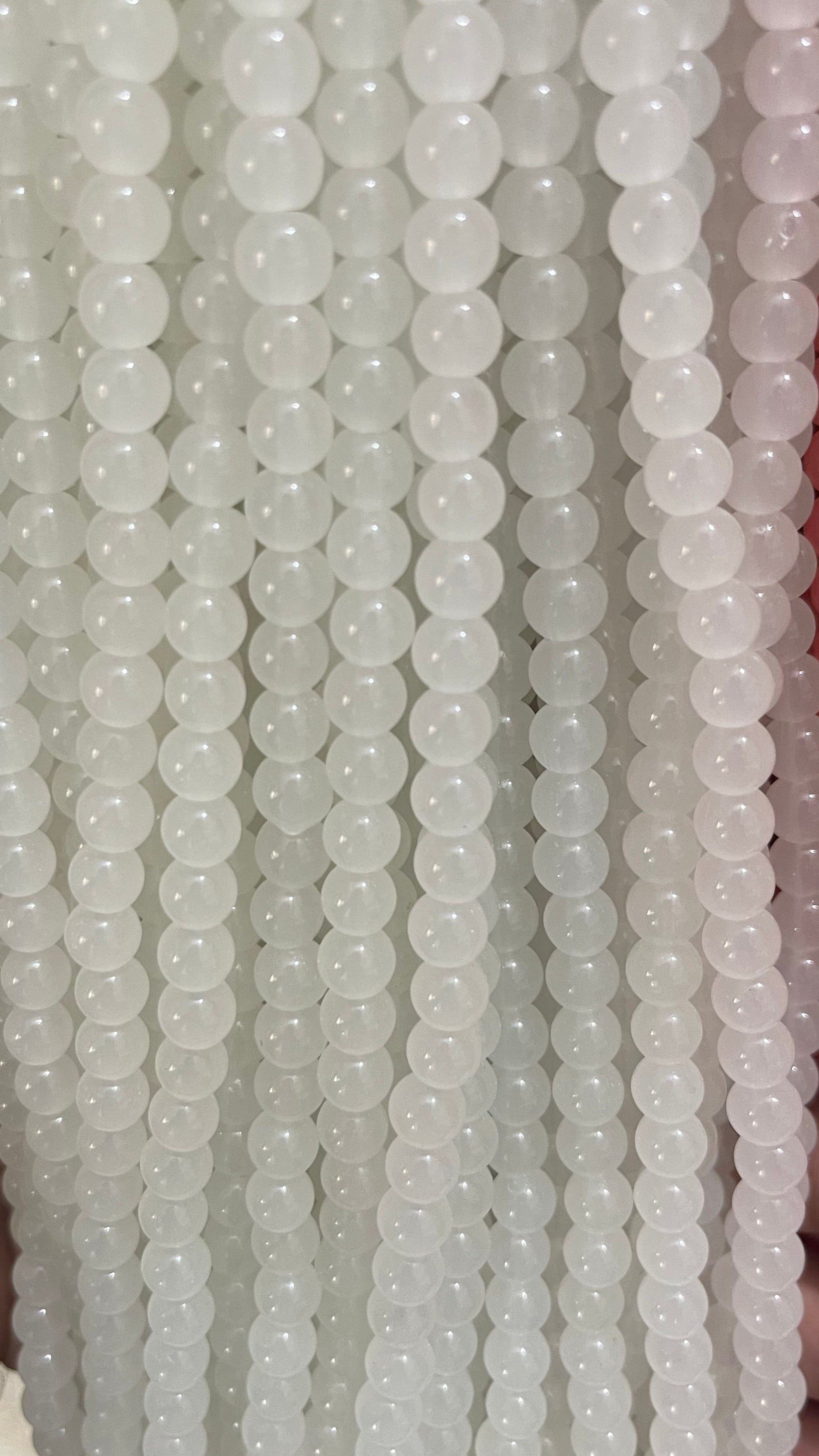 Plane glass beads 8mm